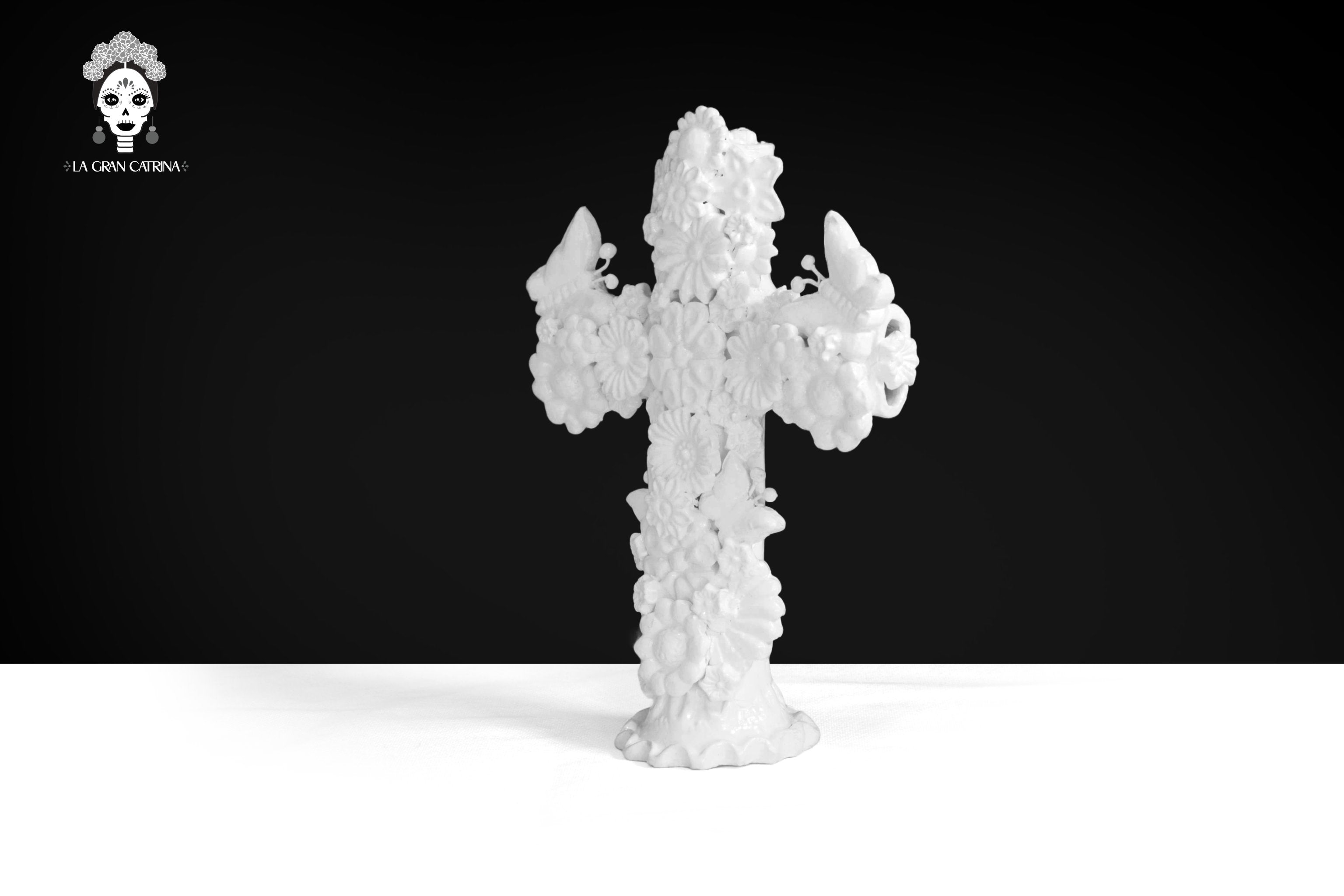 Cross white - Glazed Clay - 10 in. Tereri