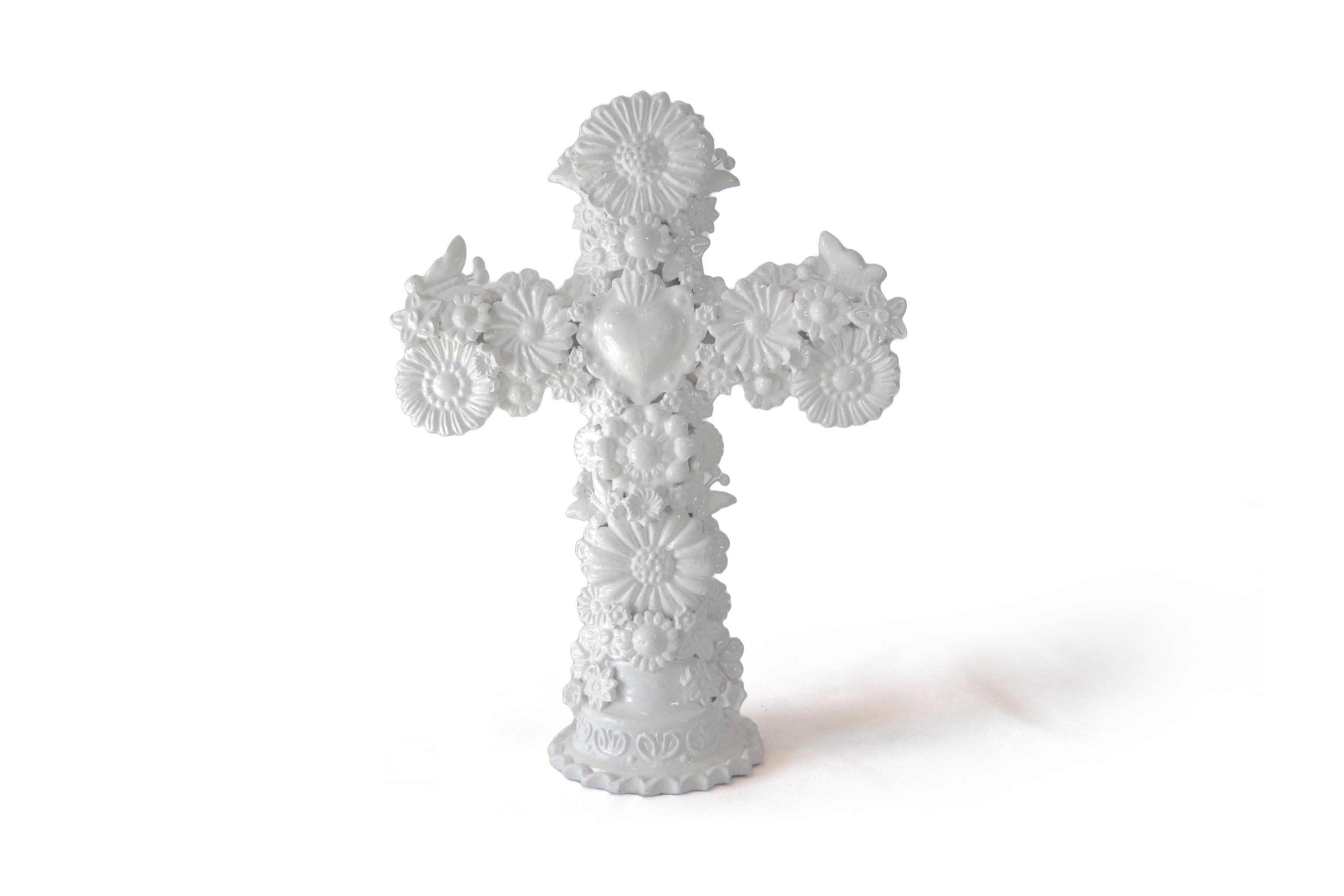 Cross white - Glazed Clay - 15 in. Tereri
