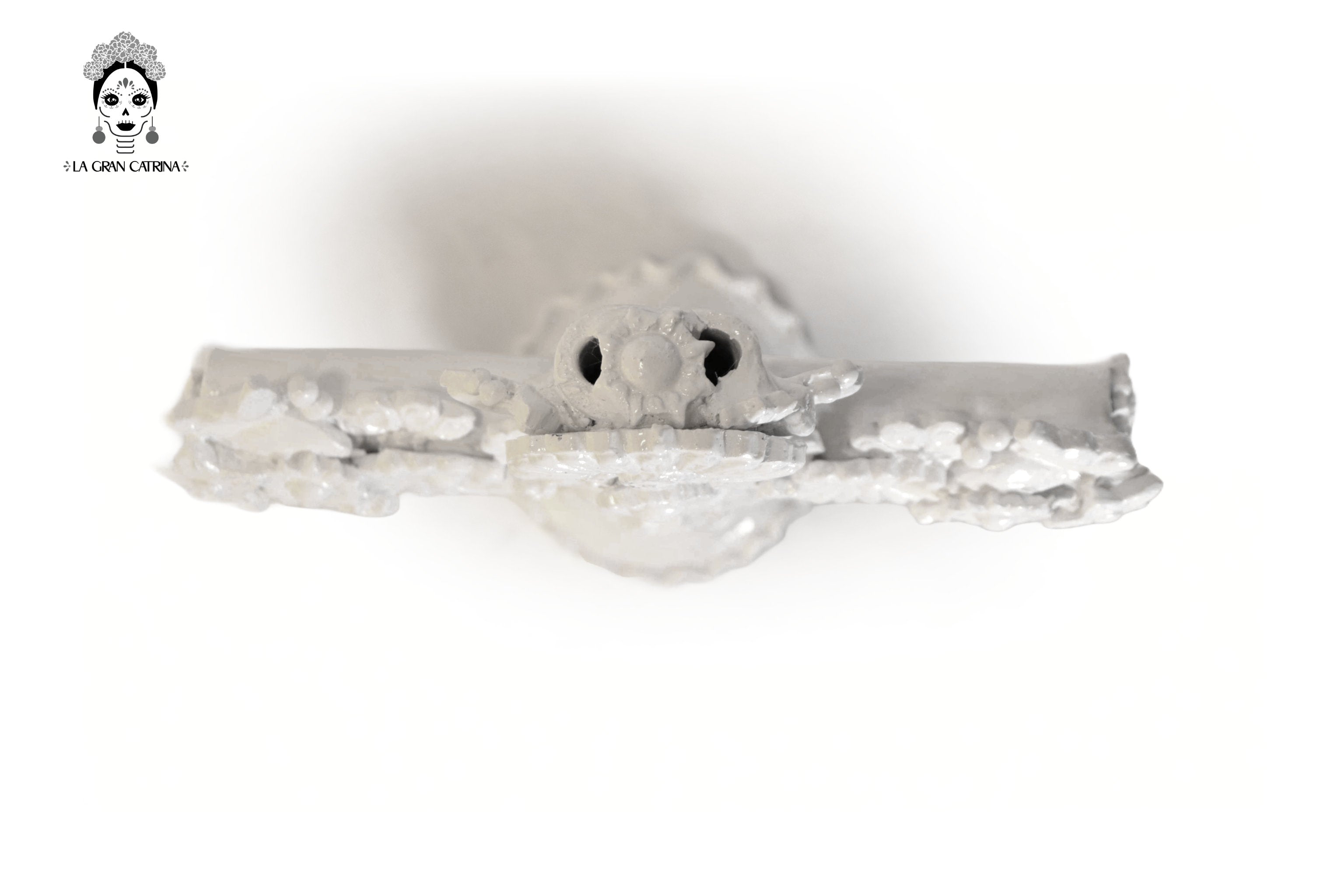 Cross white - Glazed Clay - 15 in. Tereri