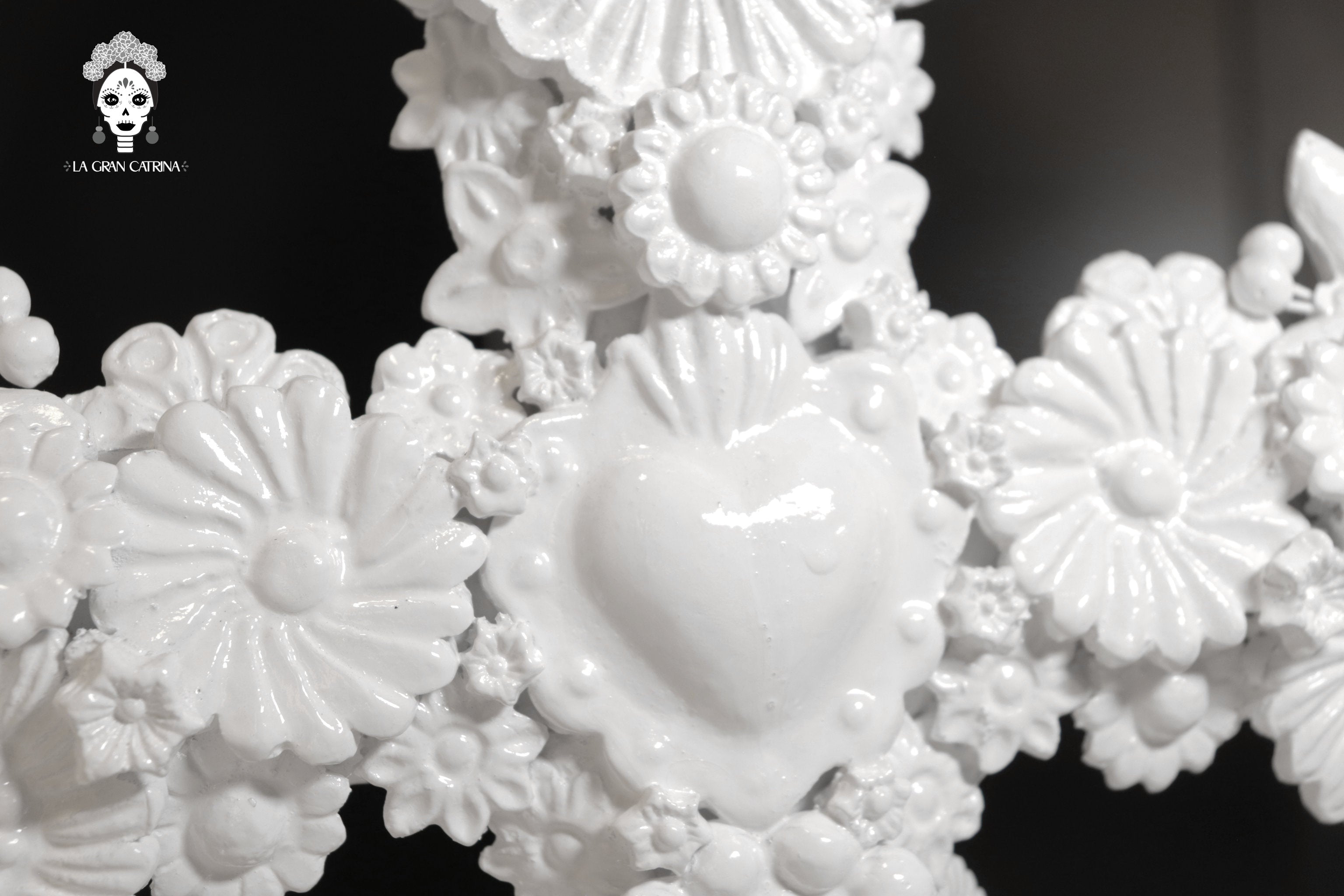 Cross white - Glazed Clay - 15 in. Tereri