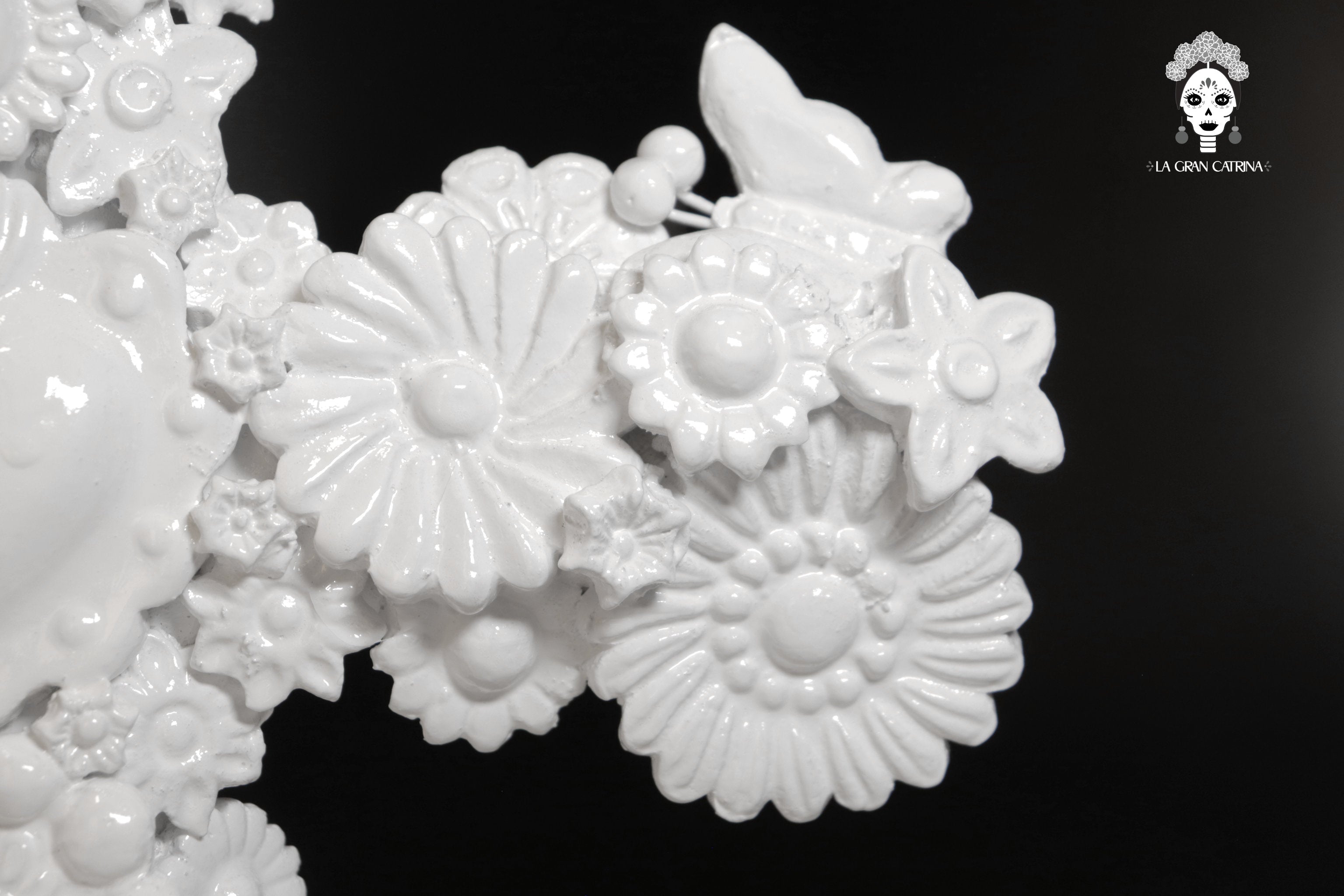 Cross white - Glazed Clay - 15 in. Tereri