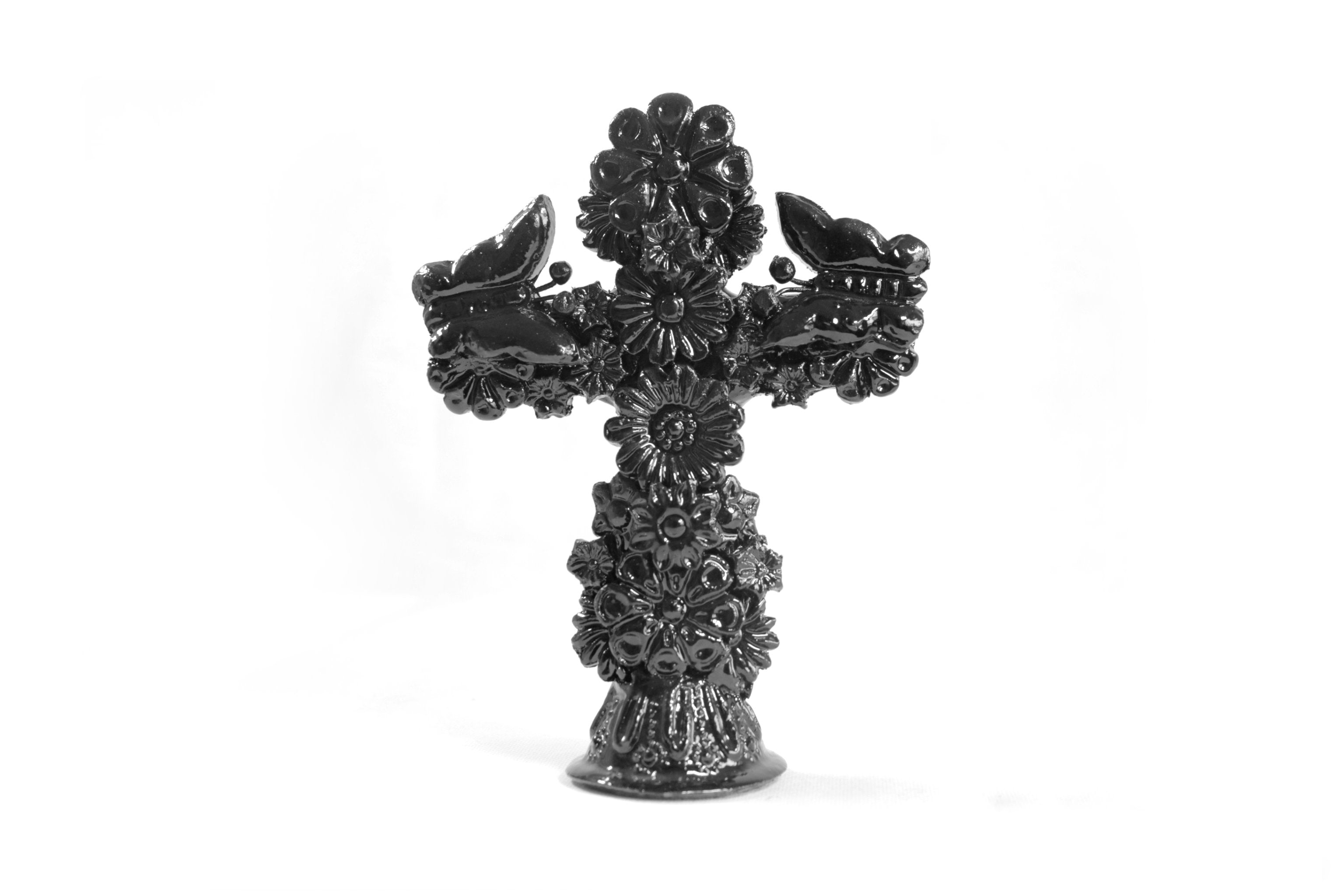 Cross black - Glazed Clay - 7.4 in. Tereri