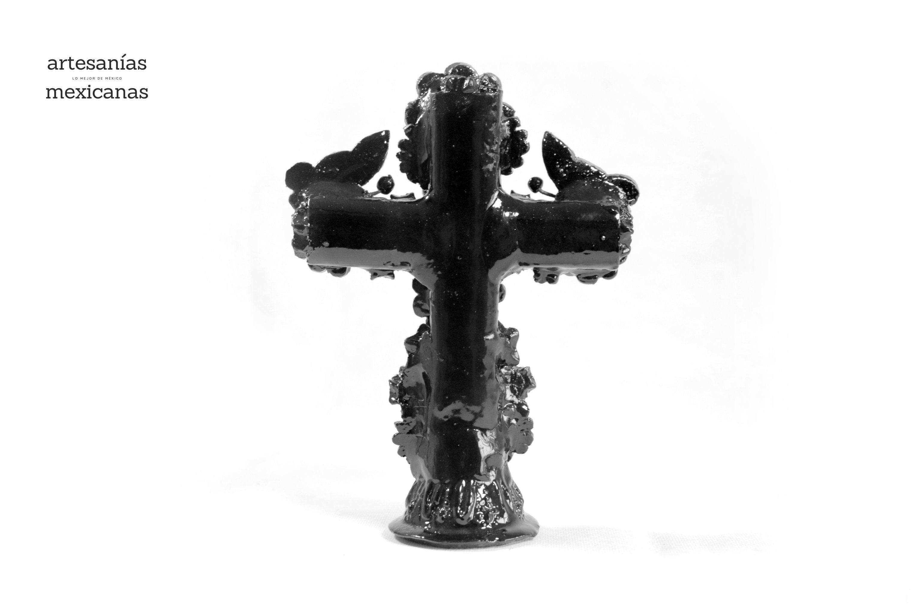 Cross black - Glazed Clay - 7.4 in. Tereri