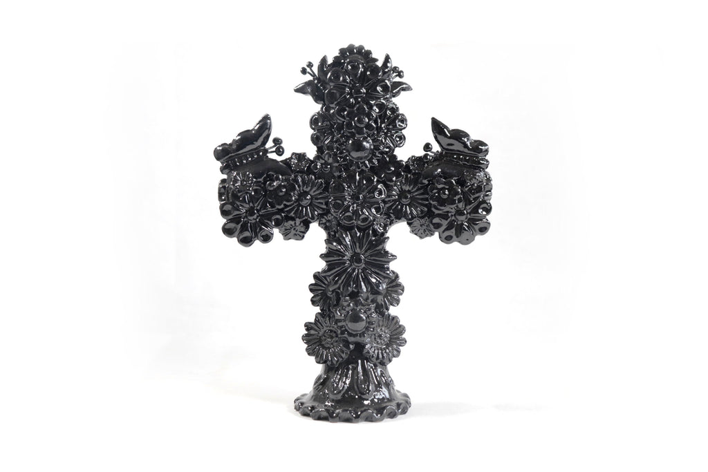 Cross black - Glazed Clay - 10 in. Tereri