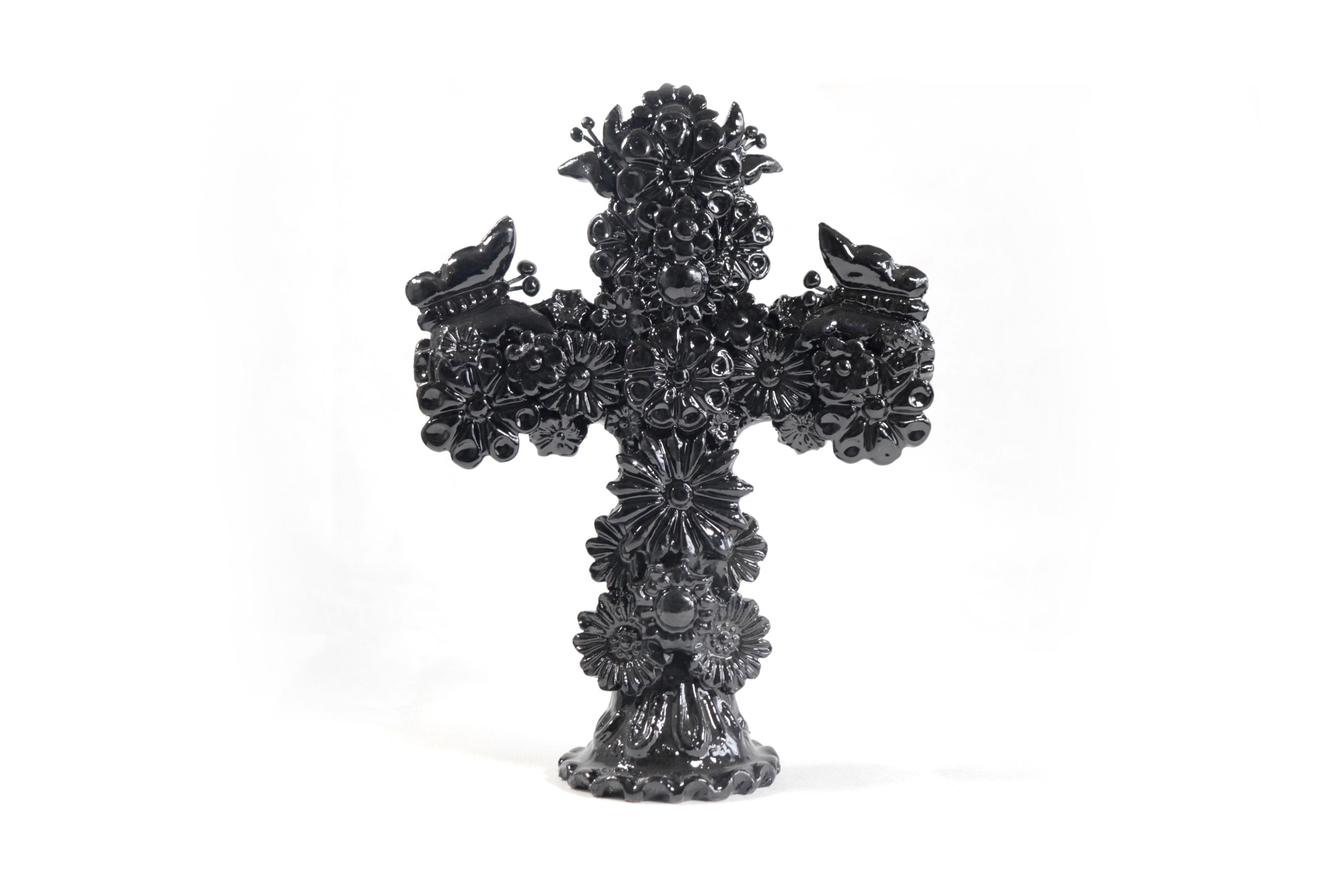 Cross black - Glazed Clay - 10 in. Tereri