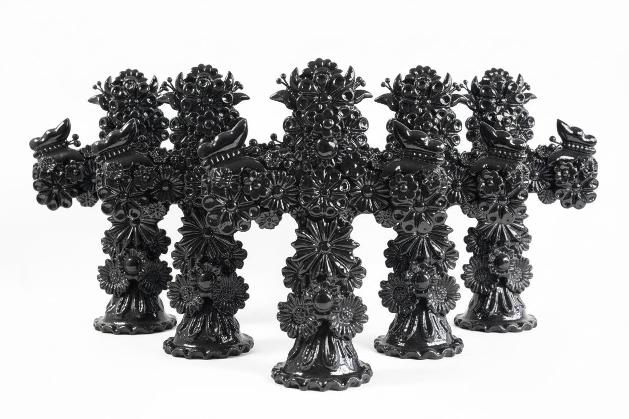 Cross Glazed Clay - 10 in. - Mexican Handcraft Wholesale Juan Gtz