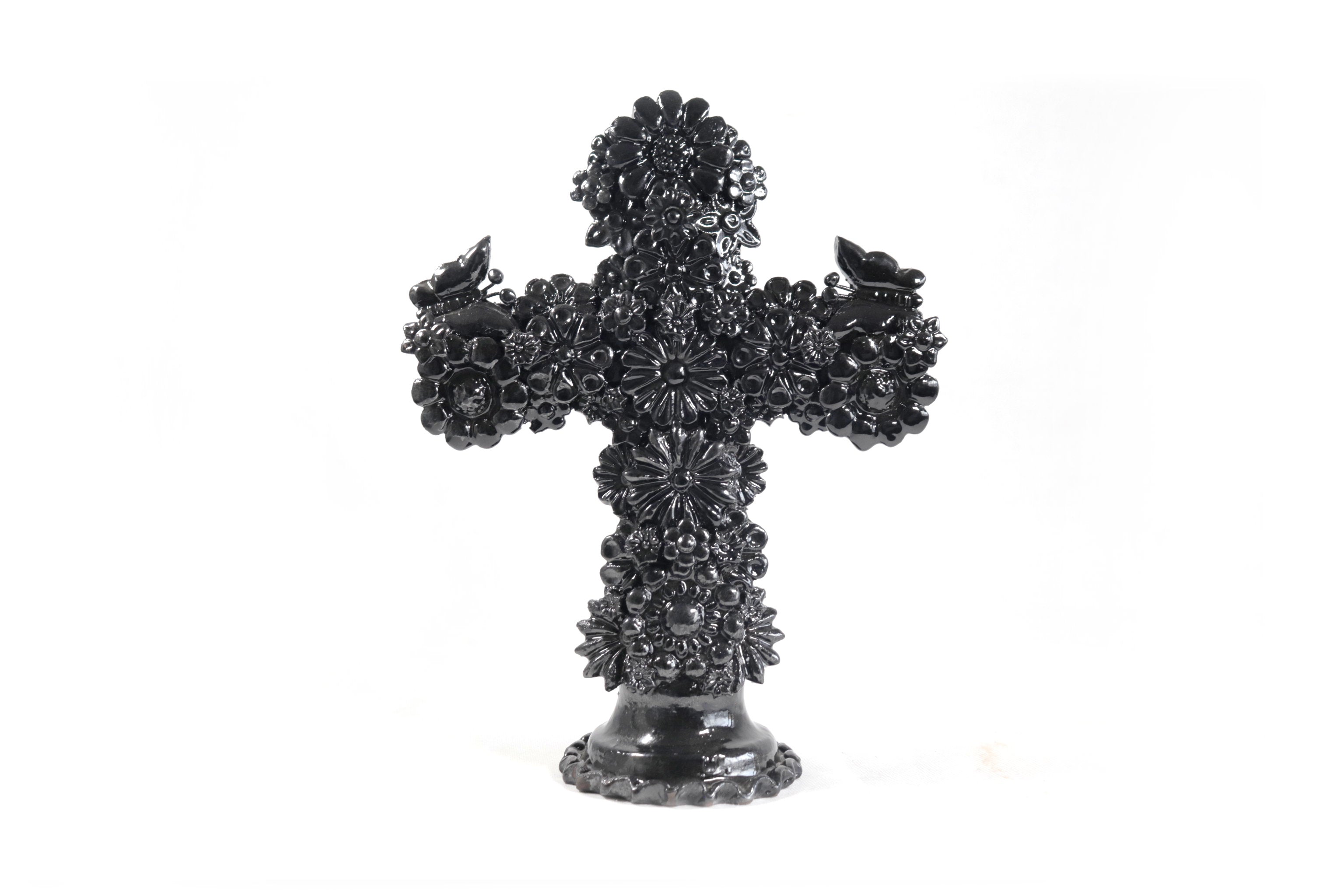 Cross black - Glazed Clay - 12.5 in. Tereri