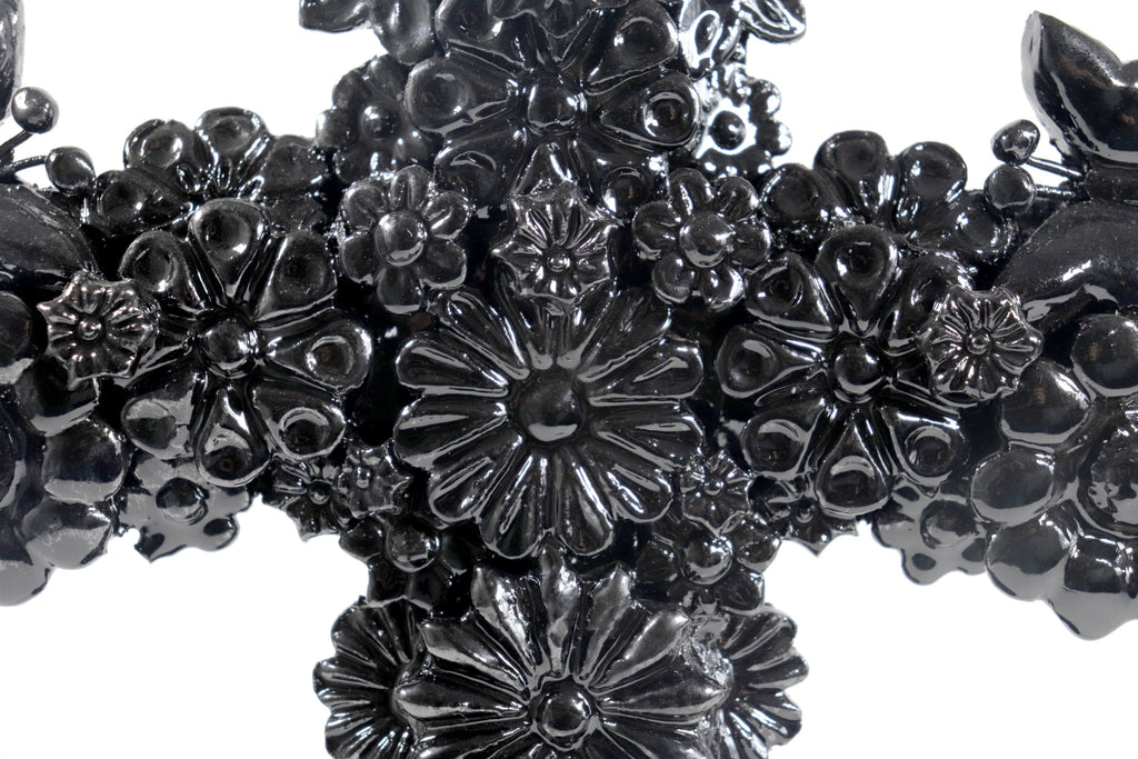 Cross black - Glazed Clay - 12.5 in. Tereri