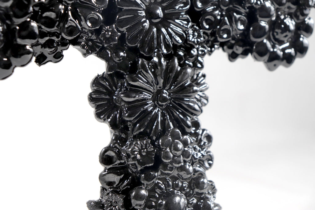 Cross black - Glazed Clay - 12.5 in. Tereri