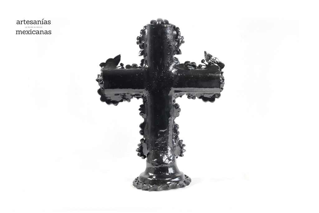 Cross black - Glazed Clay - 12.5 in. Tereri
