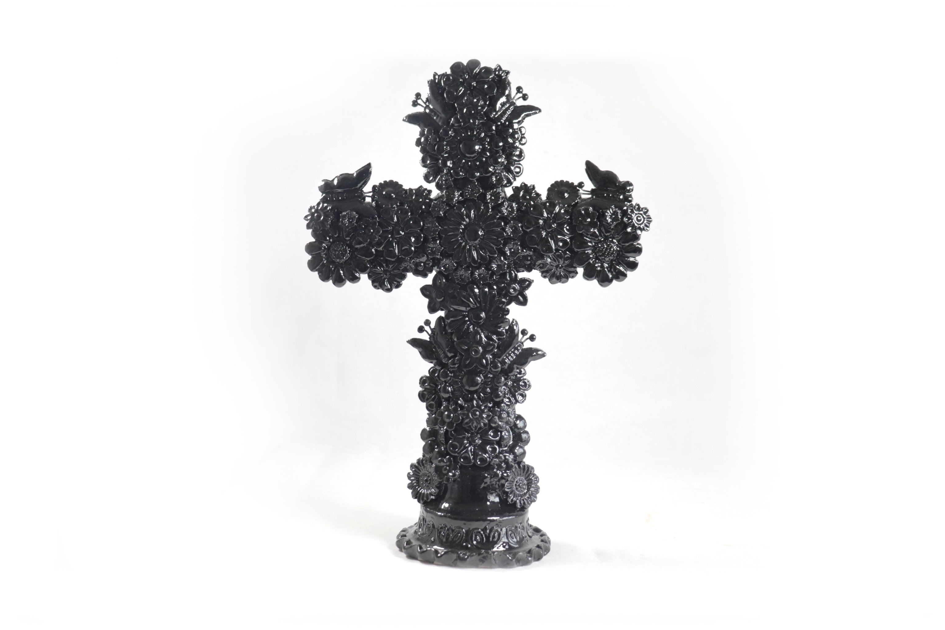 Cross black - Glazed Clay - 15 in. Tereri