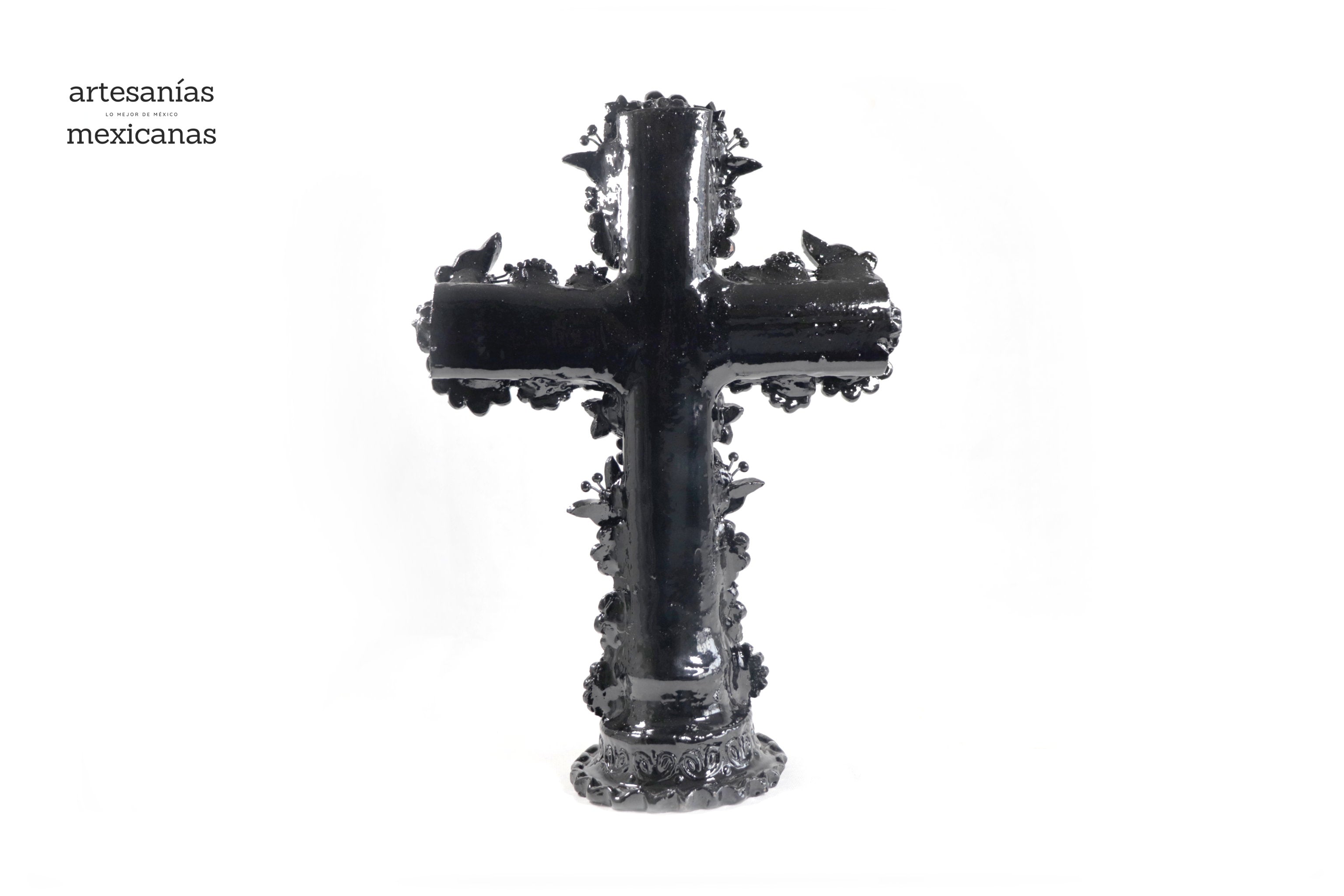 Cross black - Glazed Clay - 15 in. Tereri