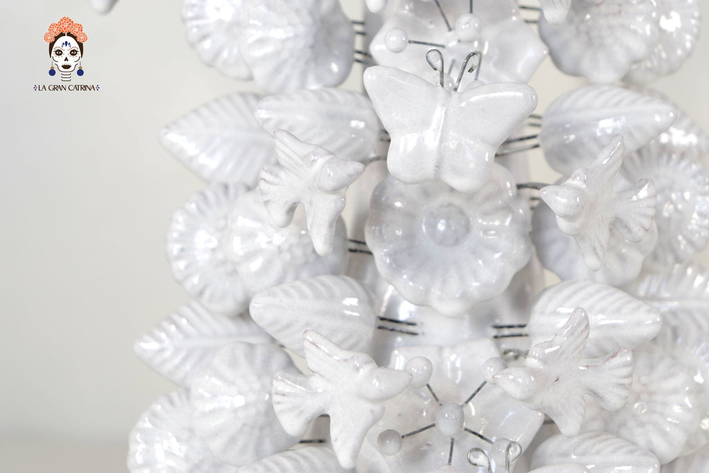 Cross white - Glazed Clay - 19.6 in. Tereri