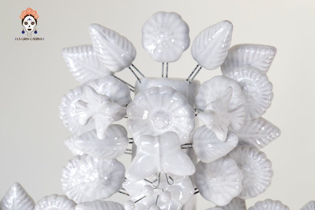 Cross white - Glazed Clay - 19.6 in. Tereri