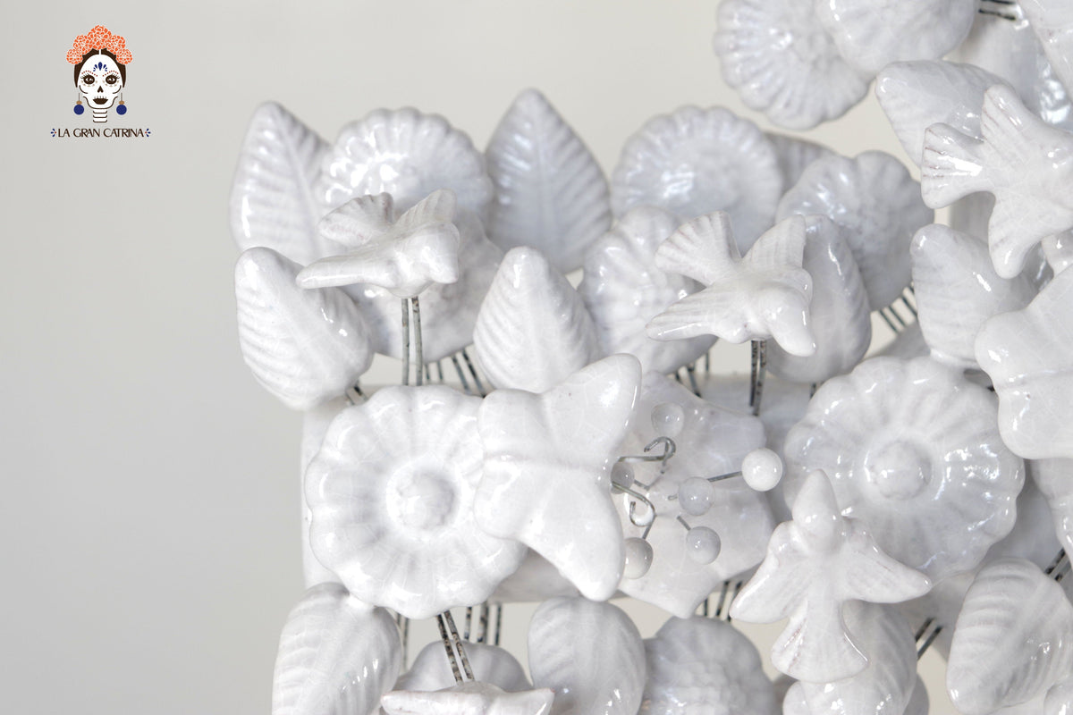 Cross white - Glazed Clay - 19.6 in. Tereri