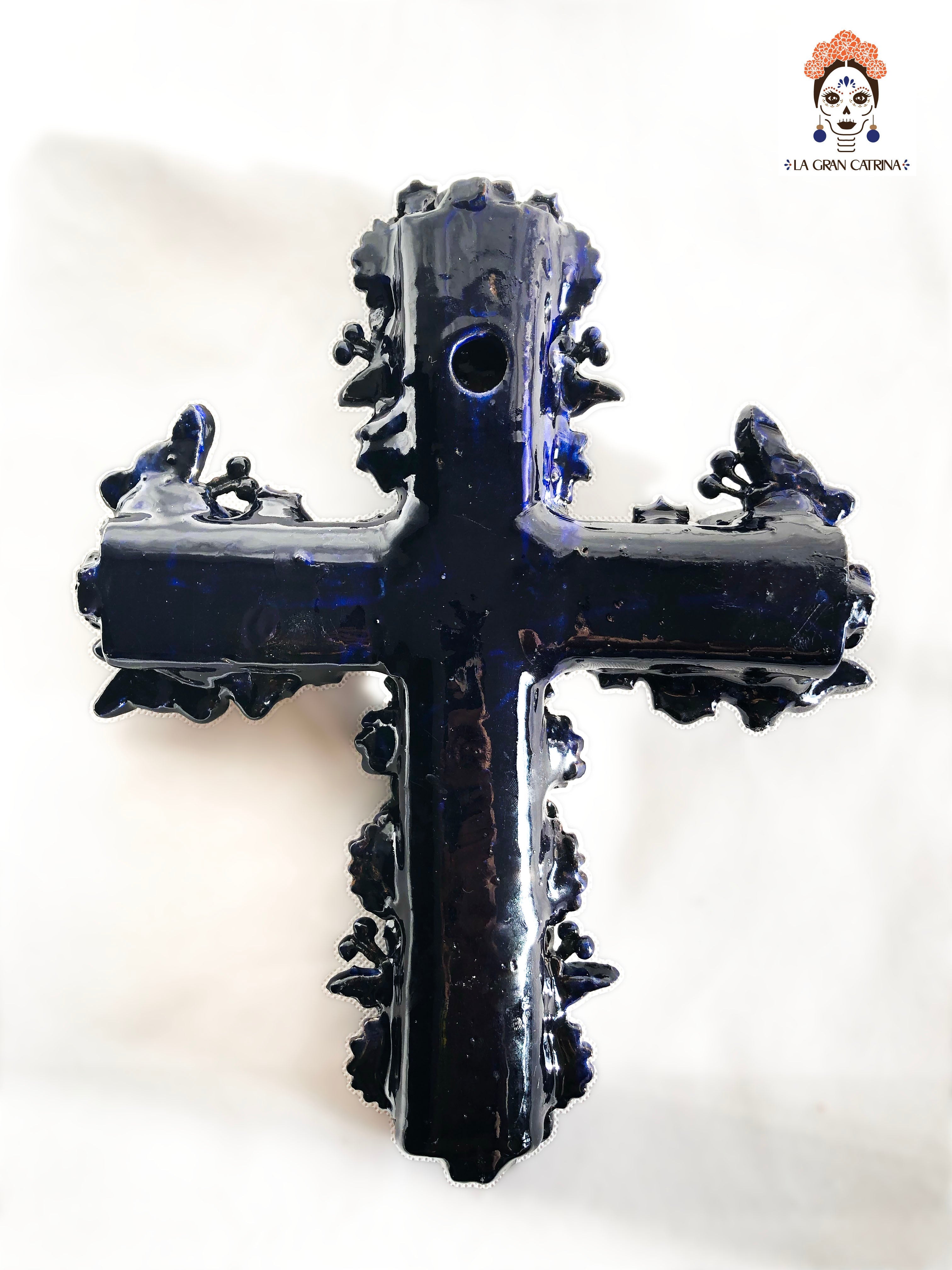 Cross - Glazed Clay - 11 in. Tereri