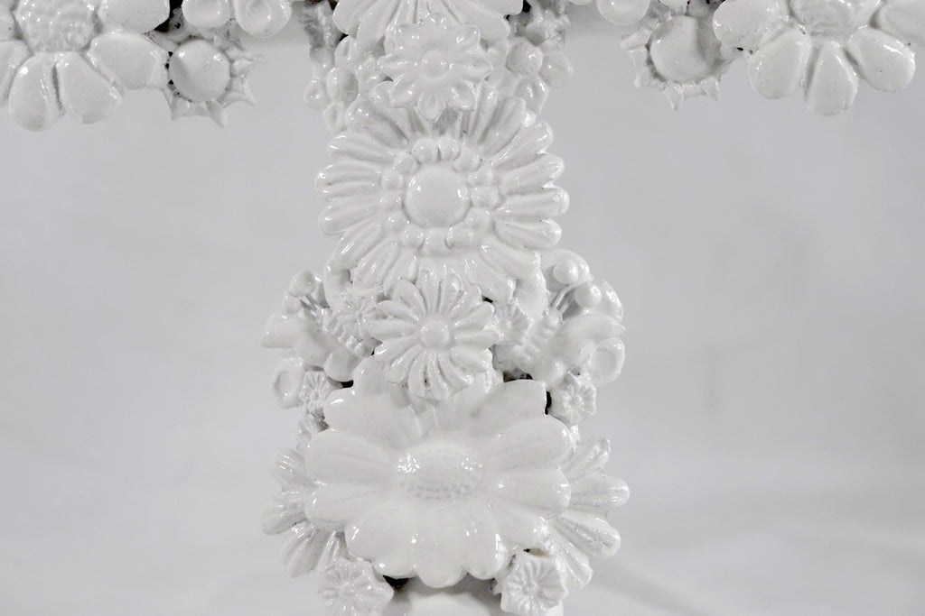 Cross white of 12.6 in. - Glazed Clay Tereri