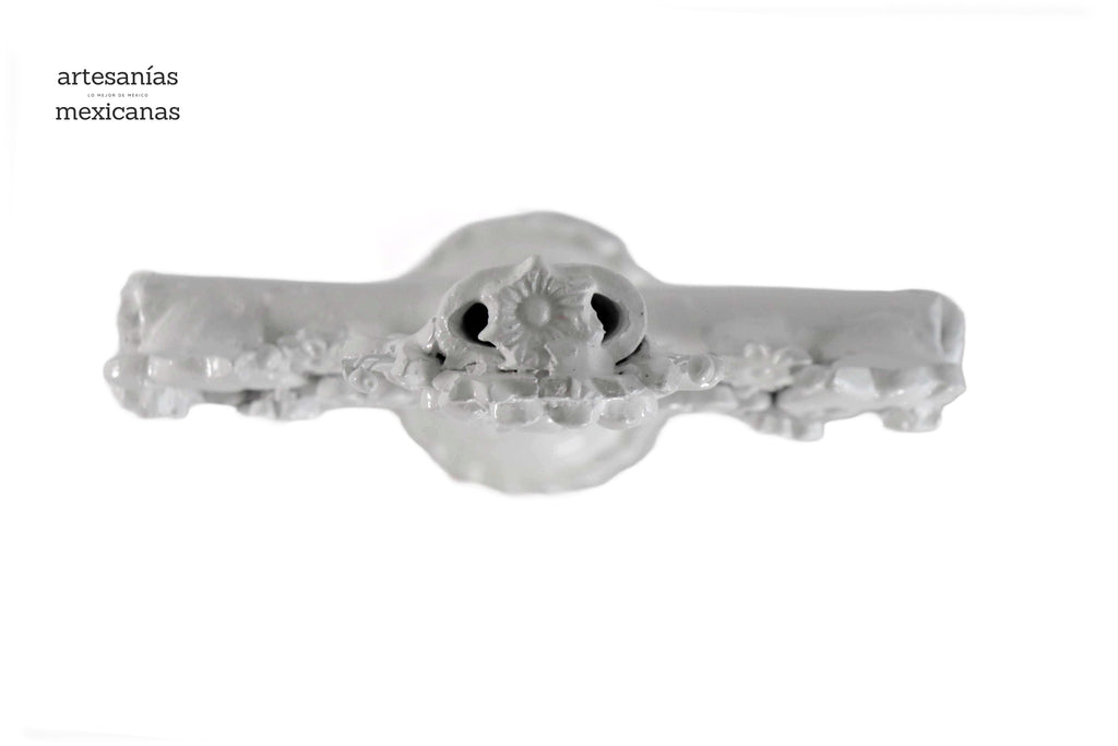 Cross white of 12.6 in. - Glazed Clay Tereri