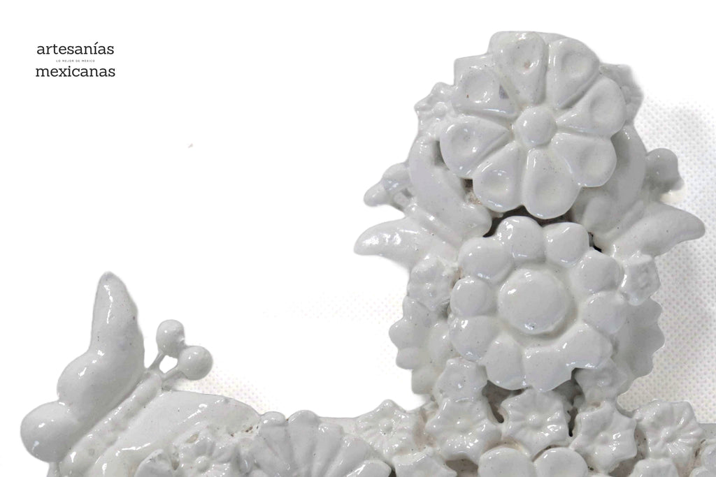 Cross white Wall - Glazed Clay - 11.4 in. Tereri