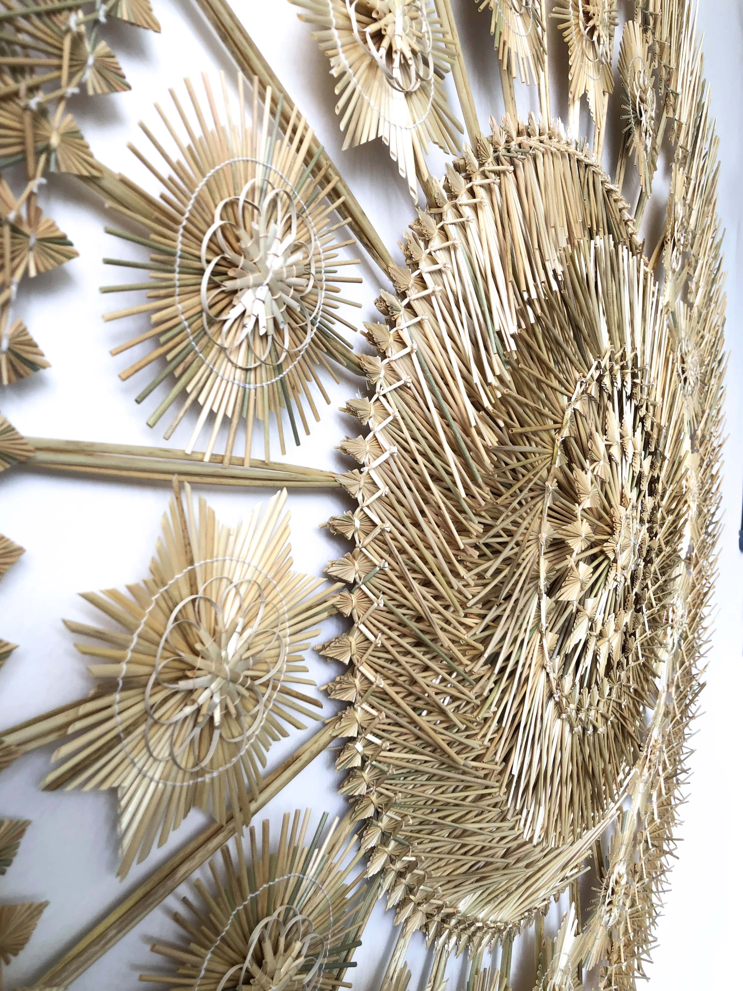 Wheat Straw Wall Circle - Estrellas - 40 in. Panikua