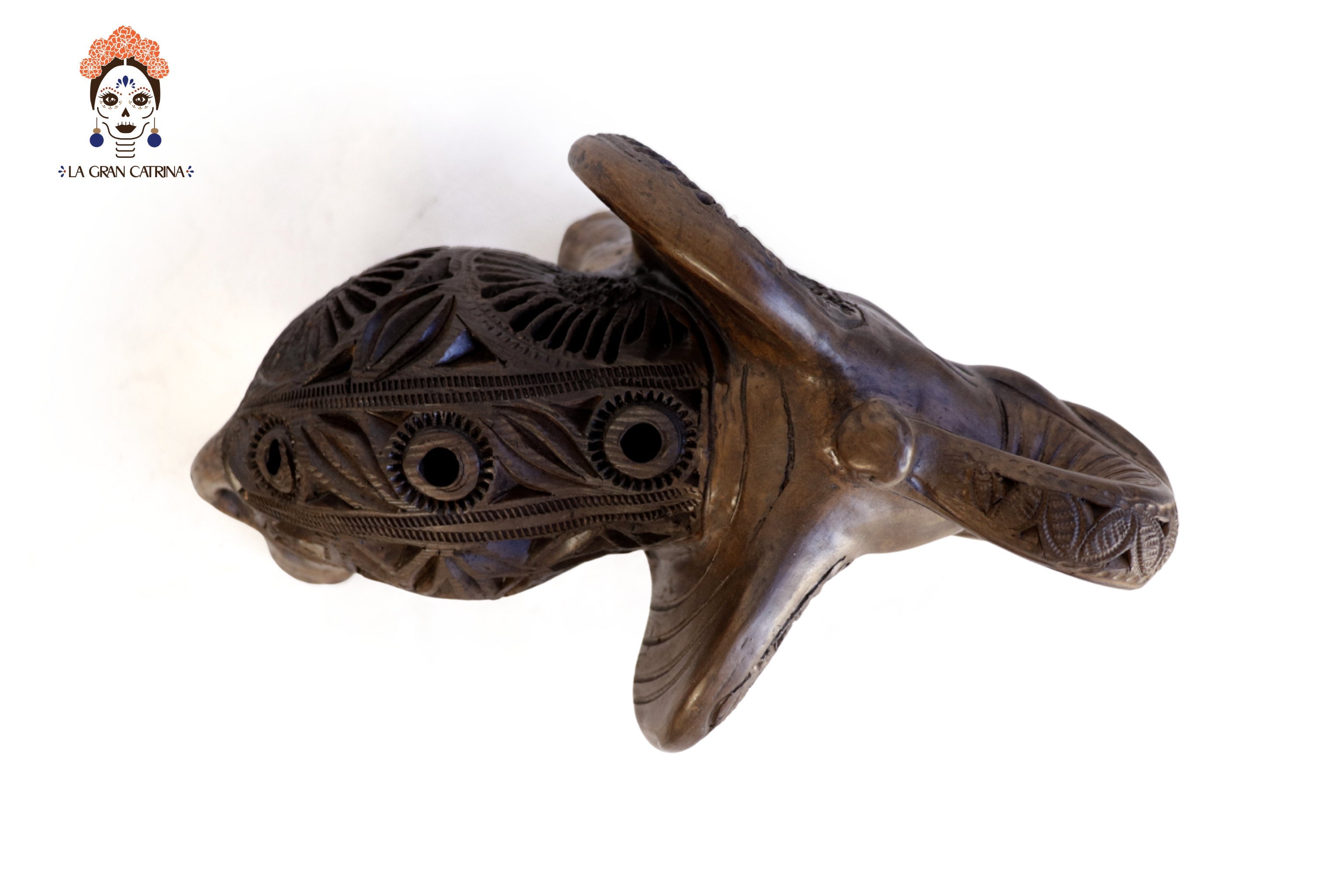 Black Clay Brown Elephant - 7 in. Tere Oax