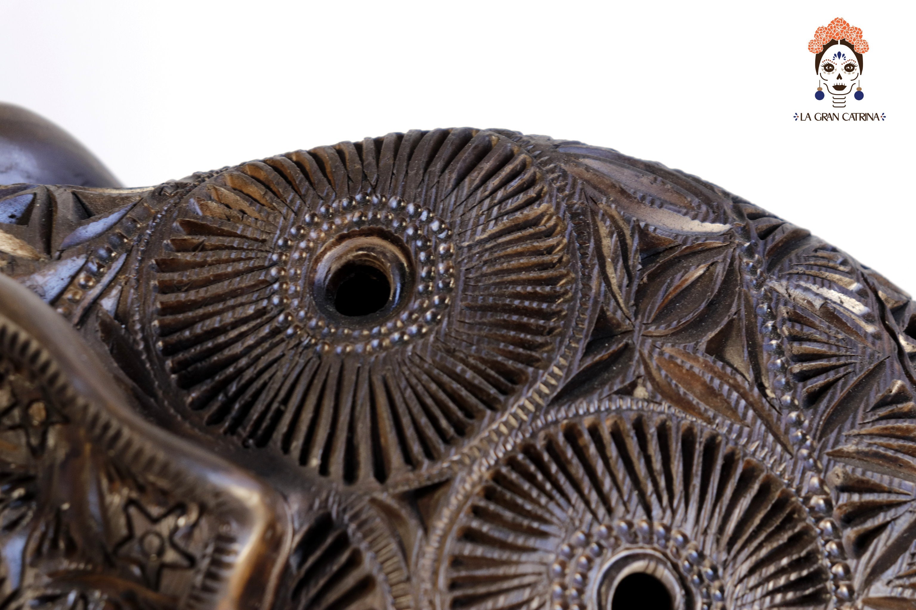 Black Clay Brown Elephant - 15.7 in. Tere Oax
