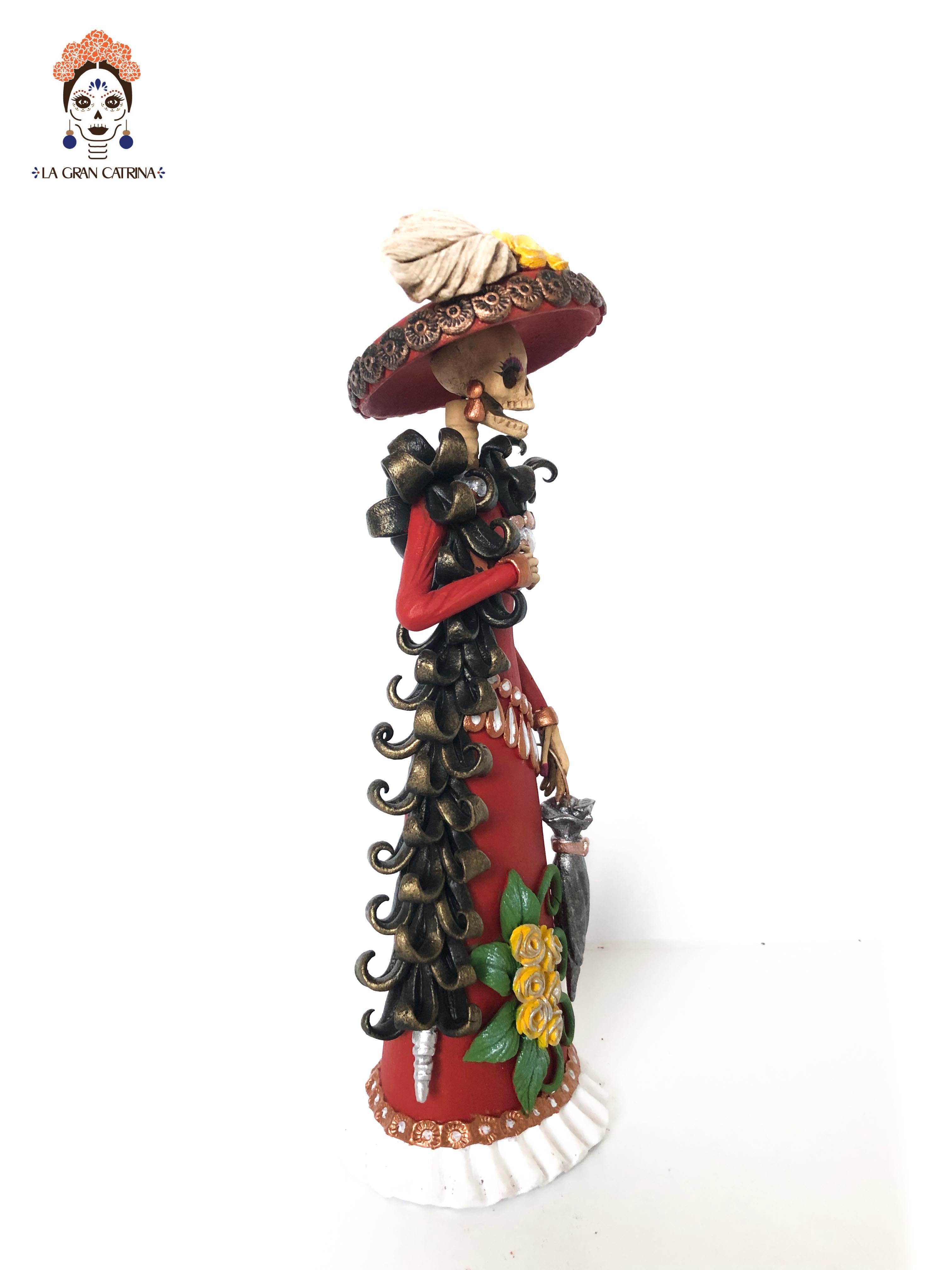Catrina garbancera vestido red - 10 in. Adan