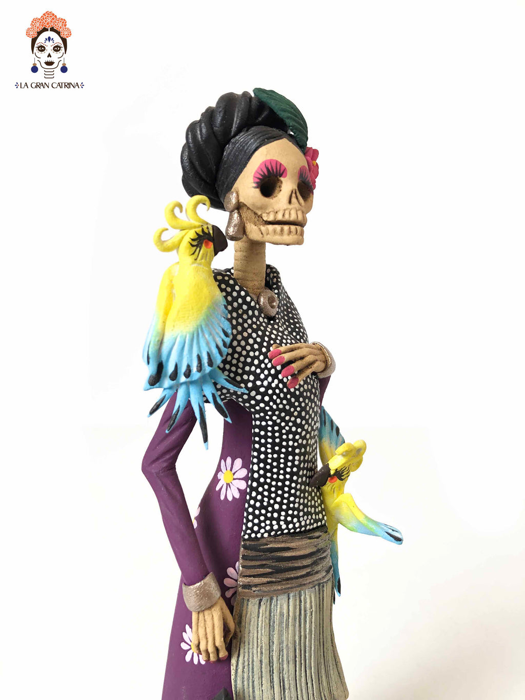 Frida with loros and chango - 10 in. Adan