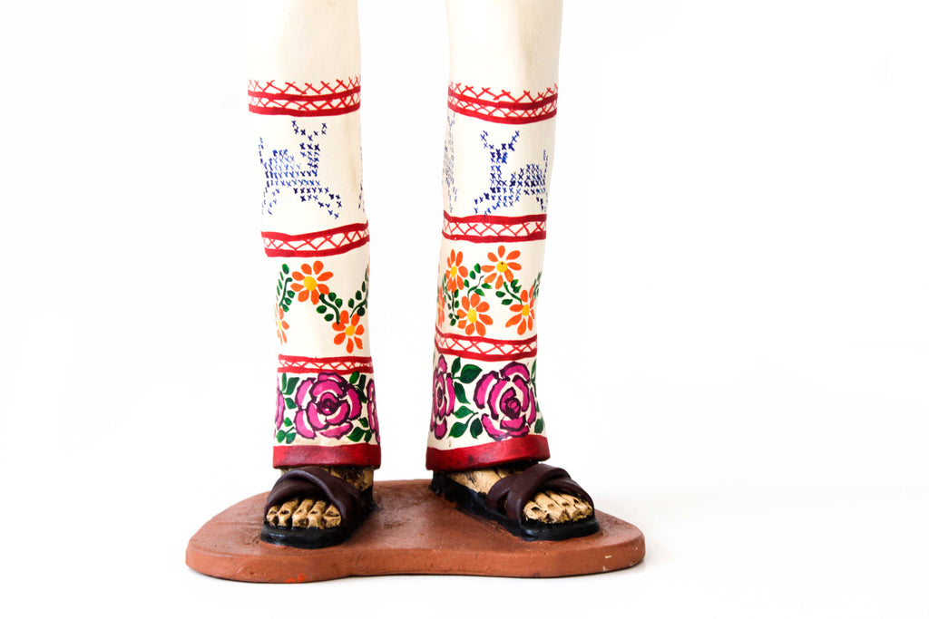 Pair of Catrines Huicholes - 26 in. Adan