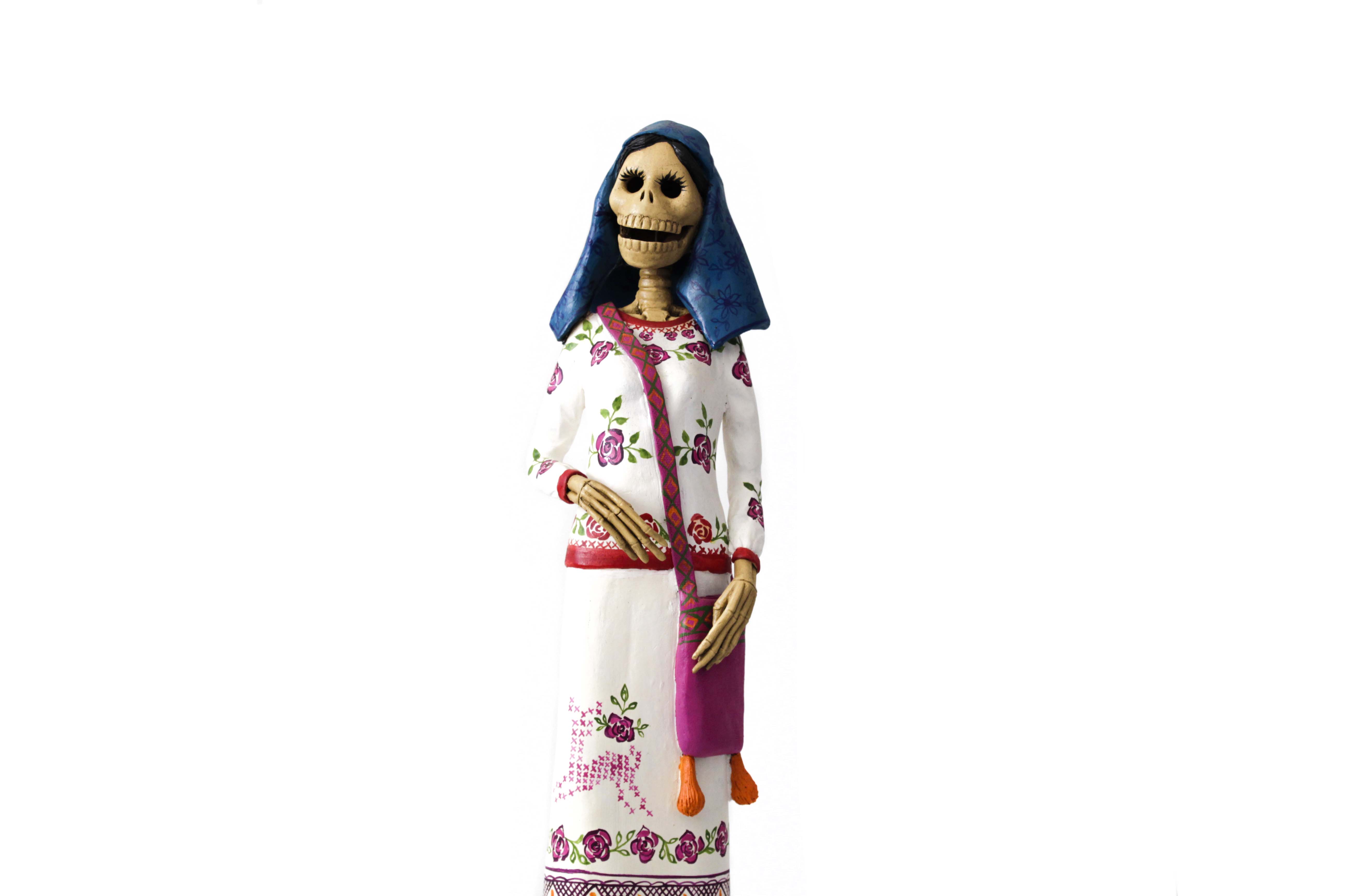 Pair of Catrines Huicholes - 26 in. Adan