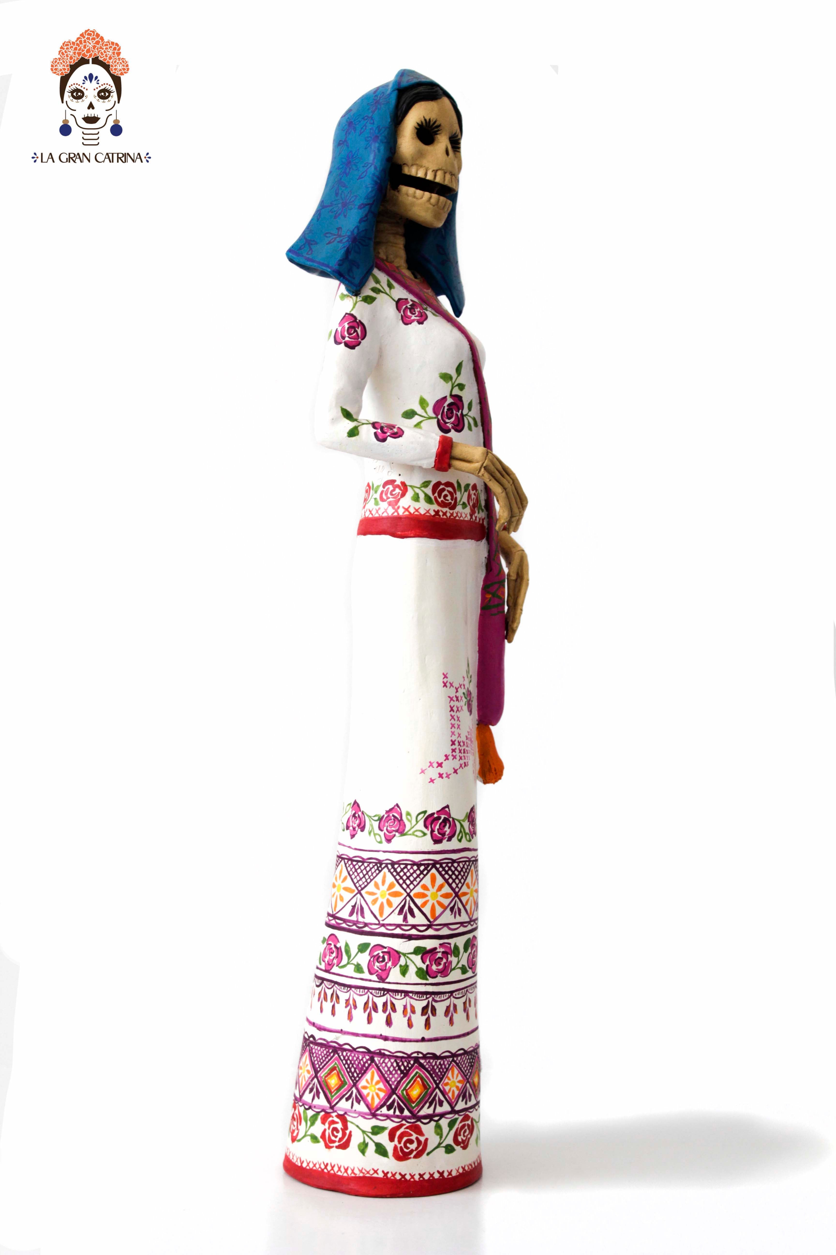 Pair of Catrines Huicholes - 26 in. Adan