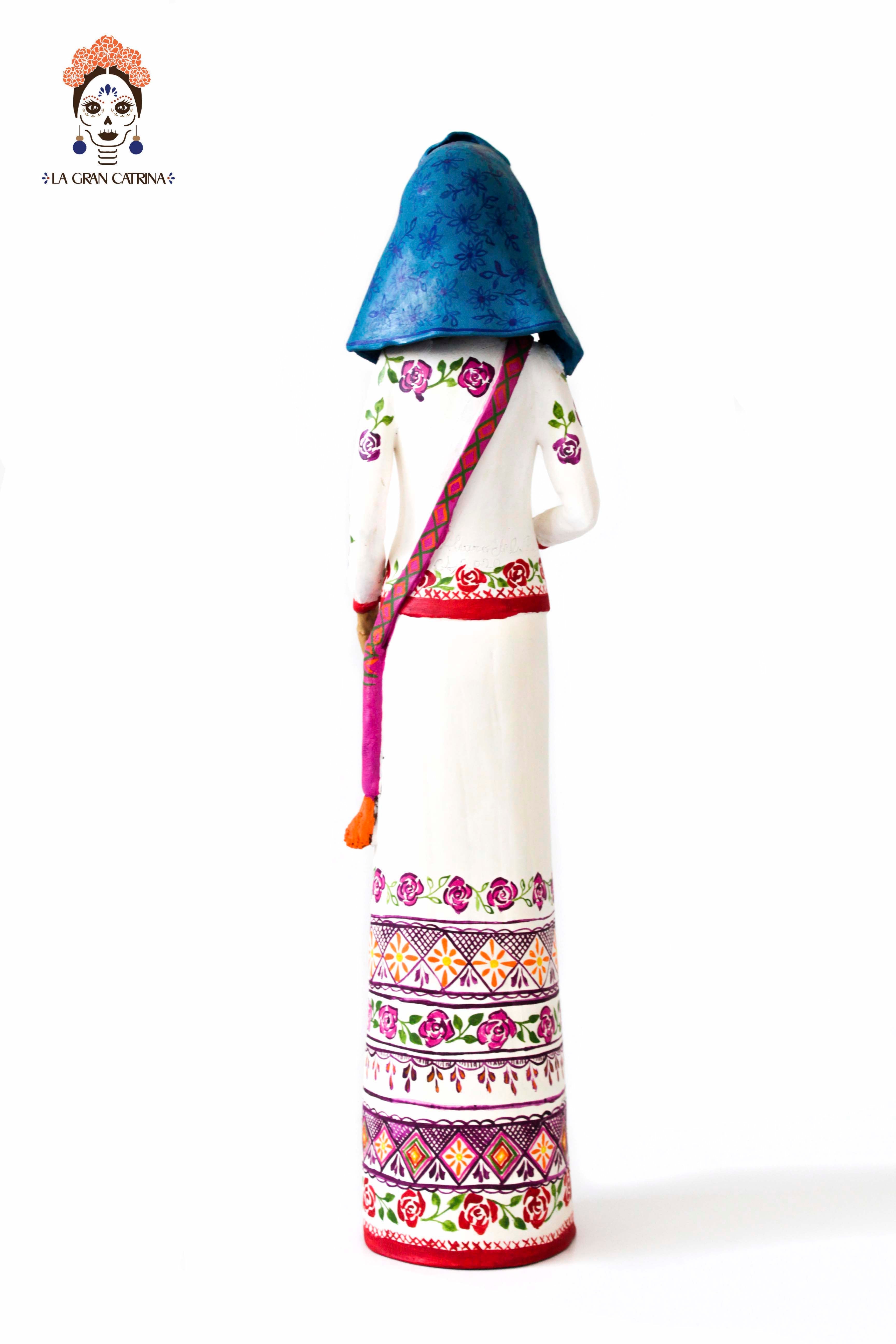 Pair of Catrines Huicholes - 26 in. Adan
