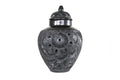 Vase "Arena" Handcrafted Black Clay 14.5 in. - in. Production Tere Oax