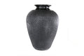 Vase "Tierra" Handcrafted Black Clay 16.9 in. Tere Oax