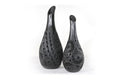 Collection Vases Río (Small and Large) Handcrafted Black Clay 16.9 in. - 14.1 in. - in. Production Tere Oax