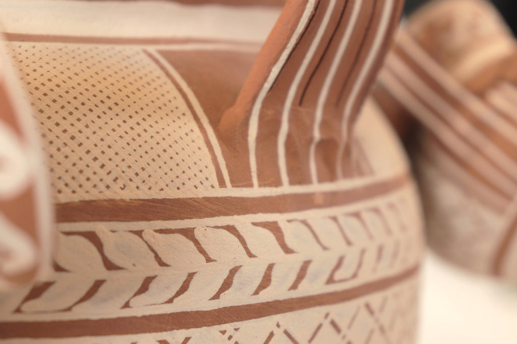 Ponchera - Vase with tazas Clay - Patamban - 15 in. Patamban