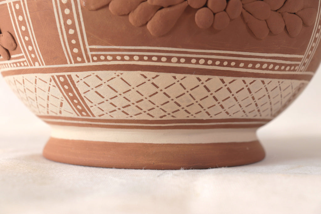 Ponchera - Vase with tazas Clay - Patamban - 15 in. Patamban