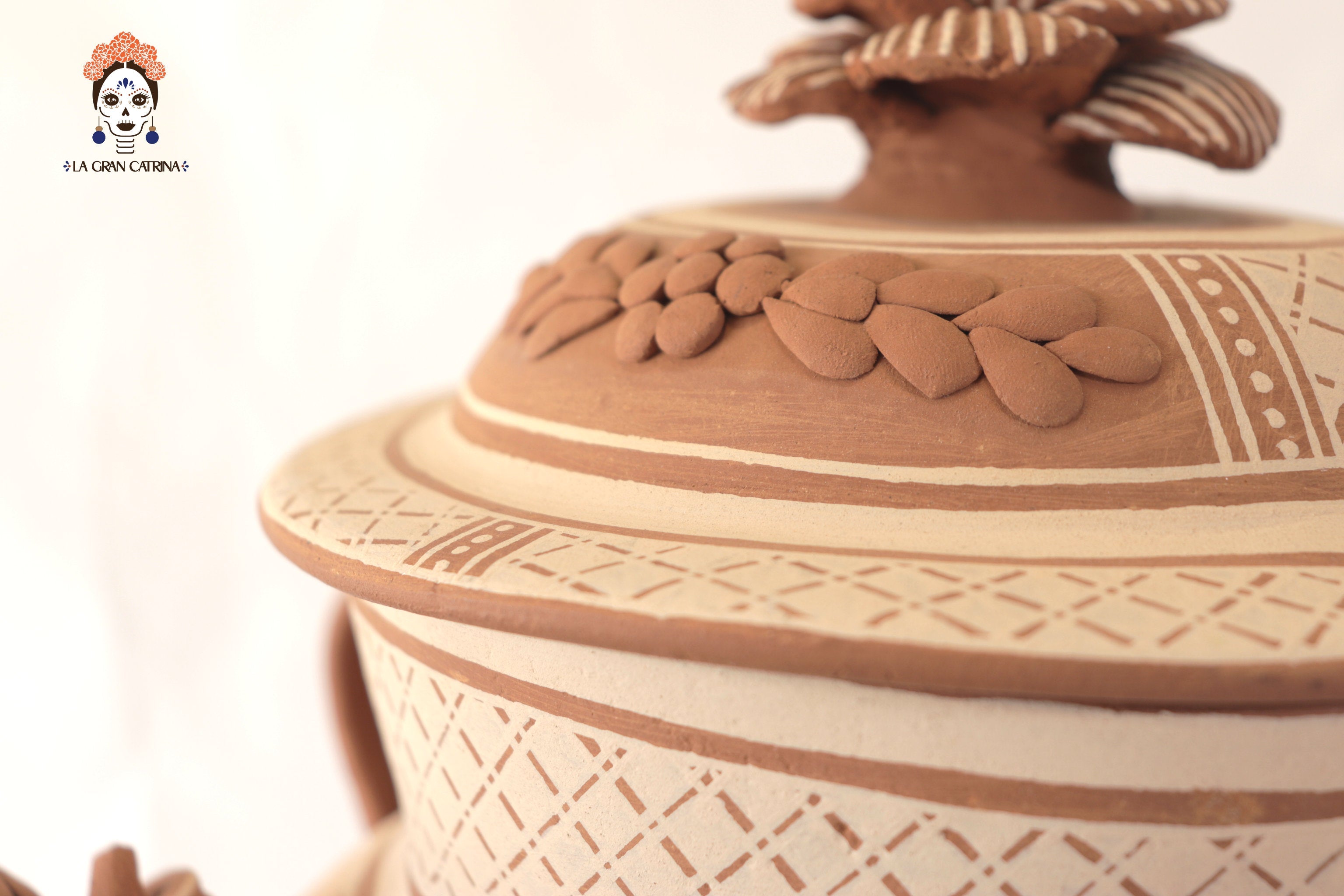 Ponchera - Vase with tazas Clay - Patamban - 15 in. Patamban