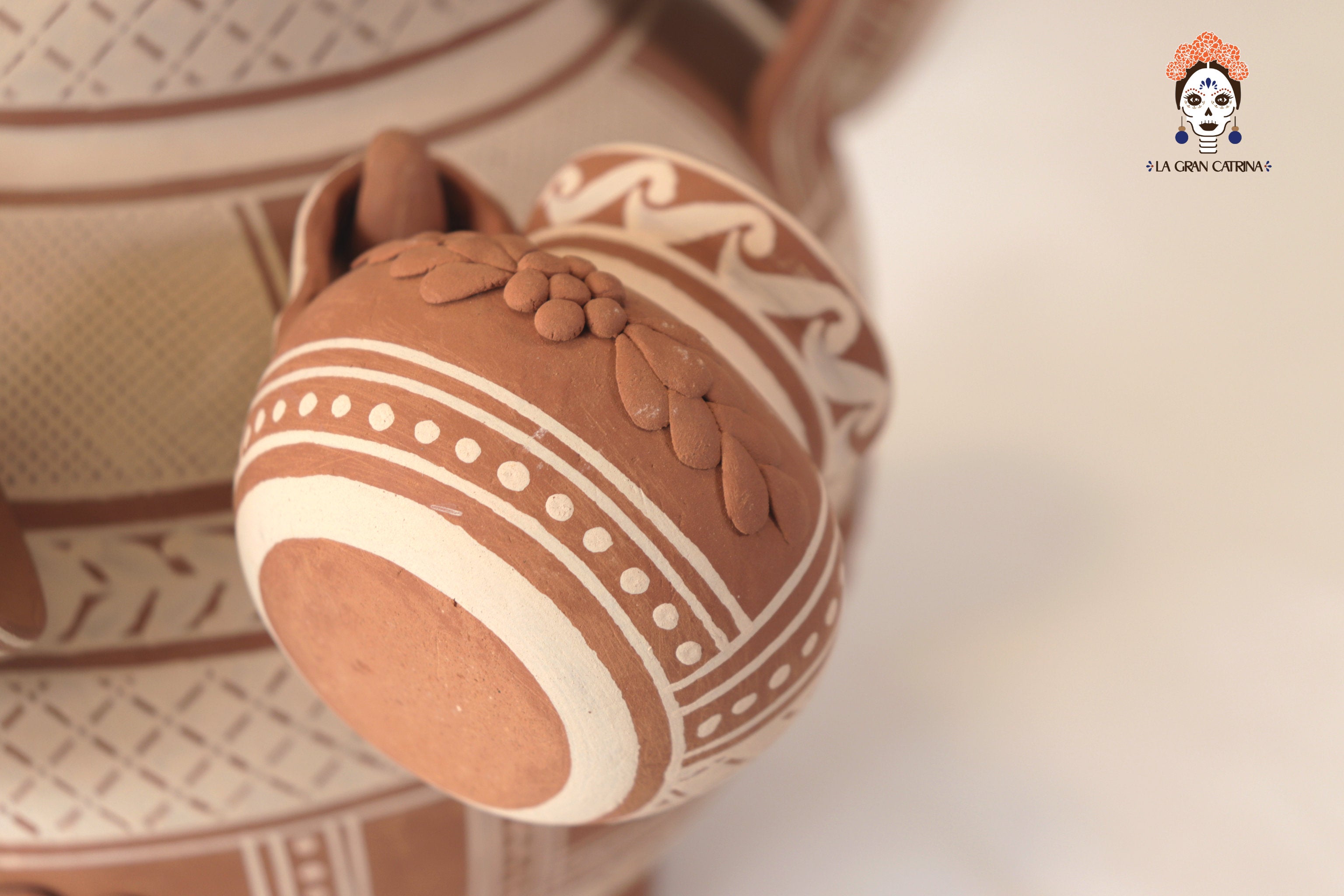 Ponchera - Vase with tazas Clay - Patamban - 15 in. Patamban