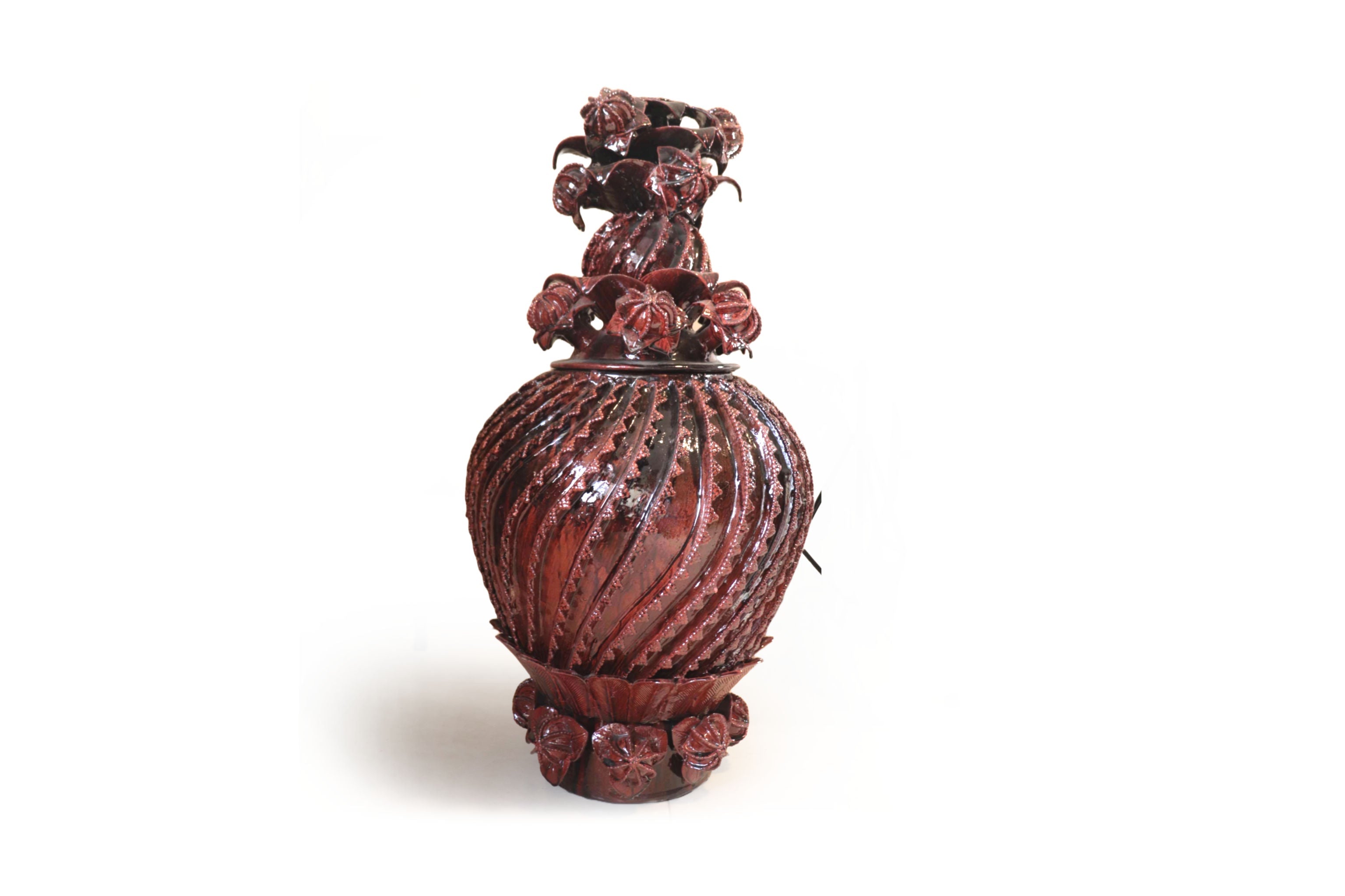 Michoacán Clay Pineapple - Flower Jamaica - 40 in. - Made to Order Chema SJG