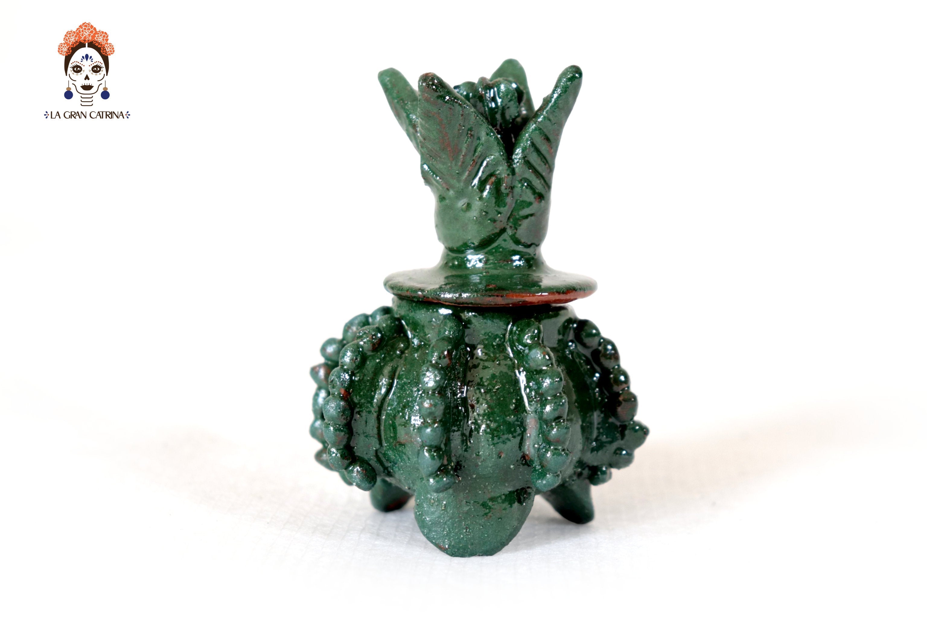 Set pineapple Michoacán Clay - Greens miniature - 3.1 in. Juan Gtz