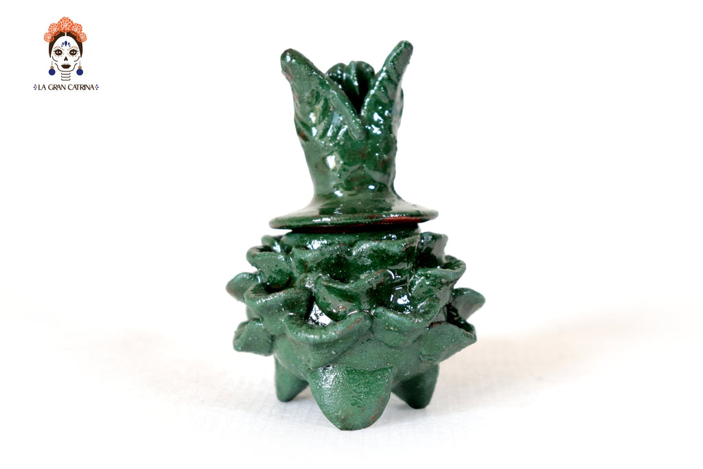 Set pineapple Michoacán Clay - Greens miniature - 3.1 in. Juan Gtz