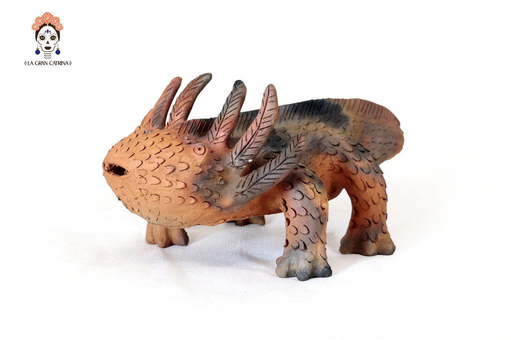 Axolotl of Natural Clay - 15.7 in. - in. Production Zipiajo