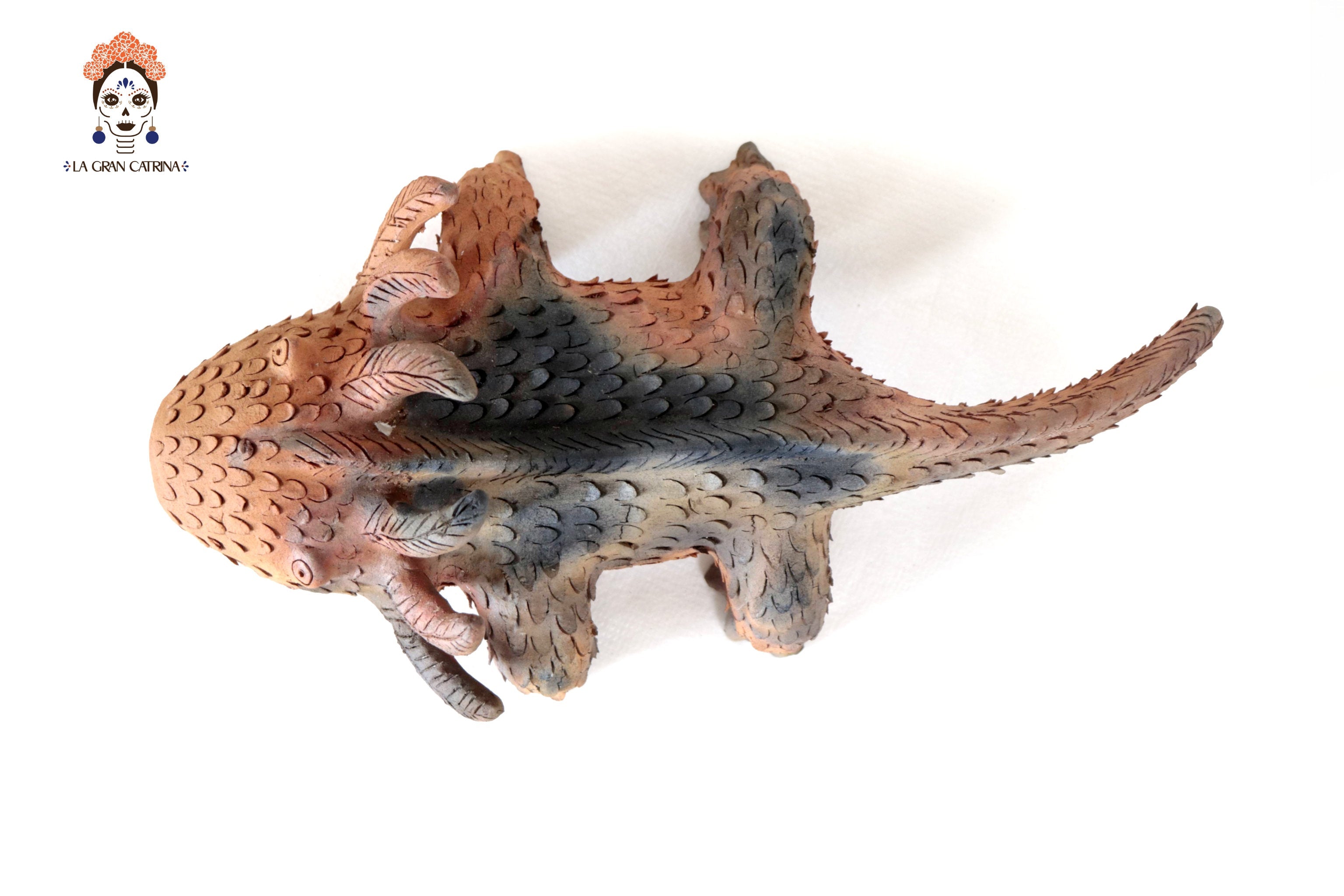 Axolotl of Natural Clay - 15.7 in. - in. Production Zipiajo