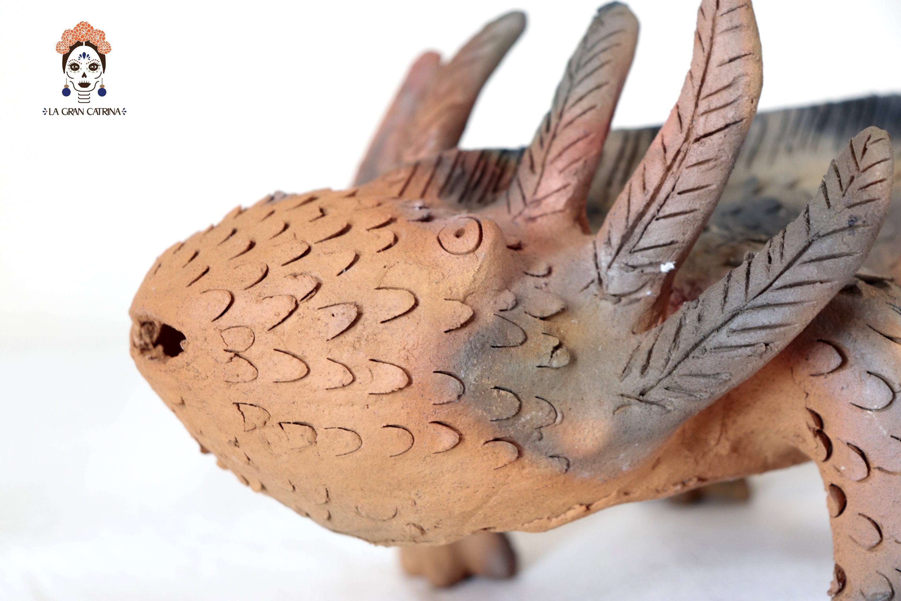 Axolotl of Natural Clay - 15.7 in. - in. Production Zipiajo
