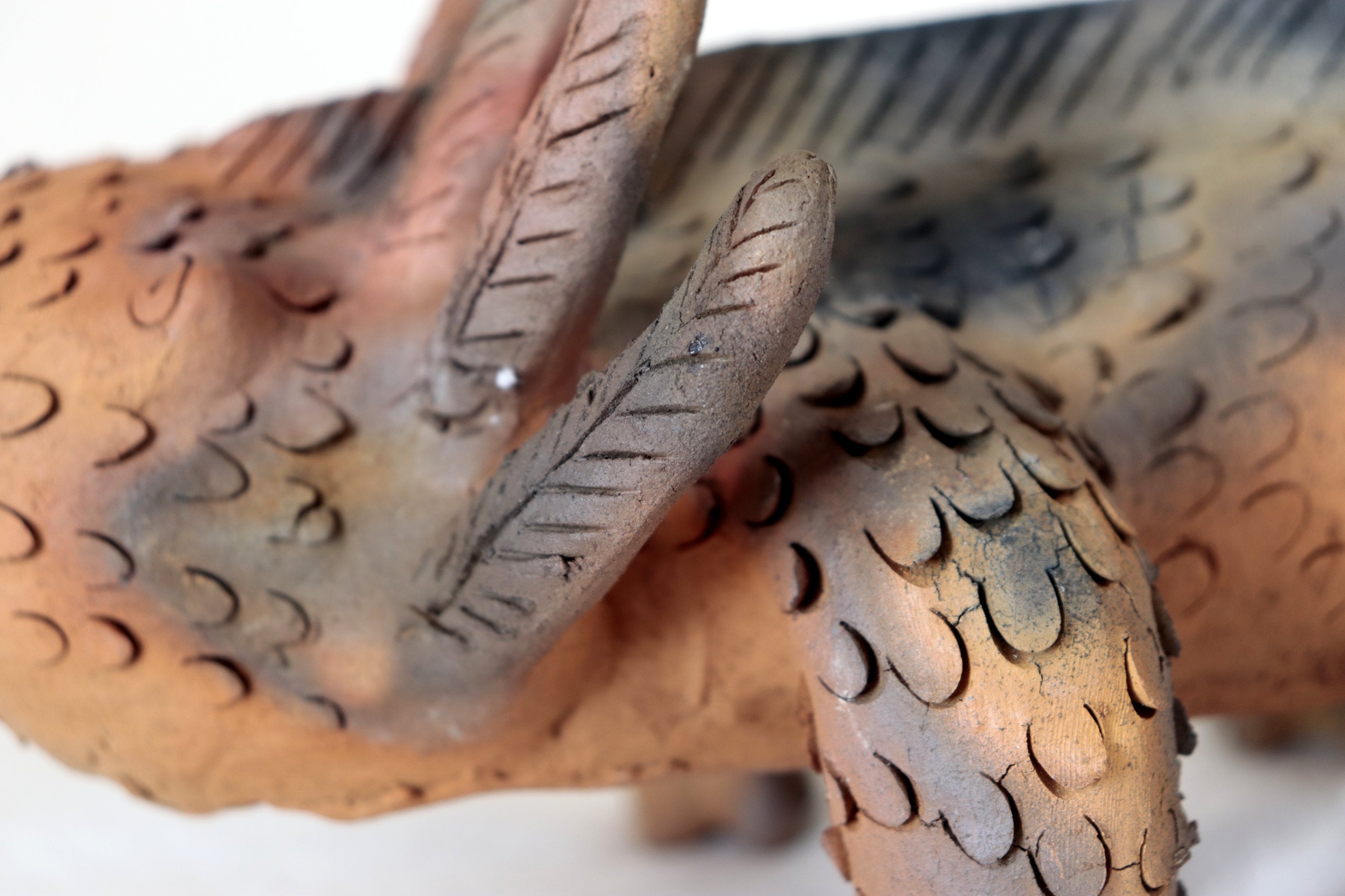 Axolotl of Natural Clay - 15.7 in. - in. Production Zipiajo