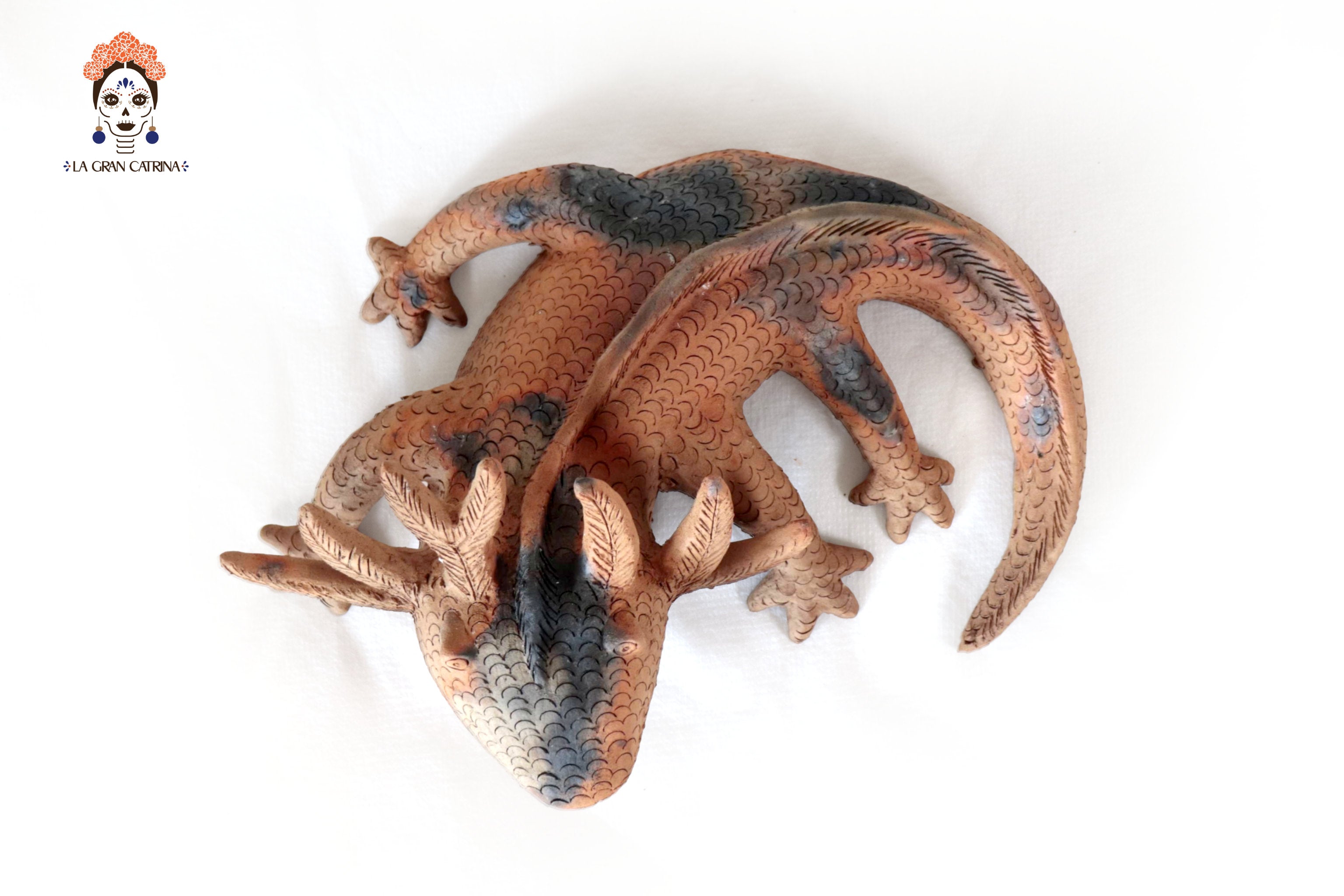 Axolotl II of Natural Clay - 14.1 in. Zipiajo