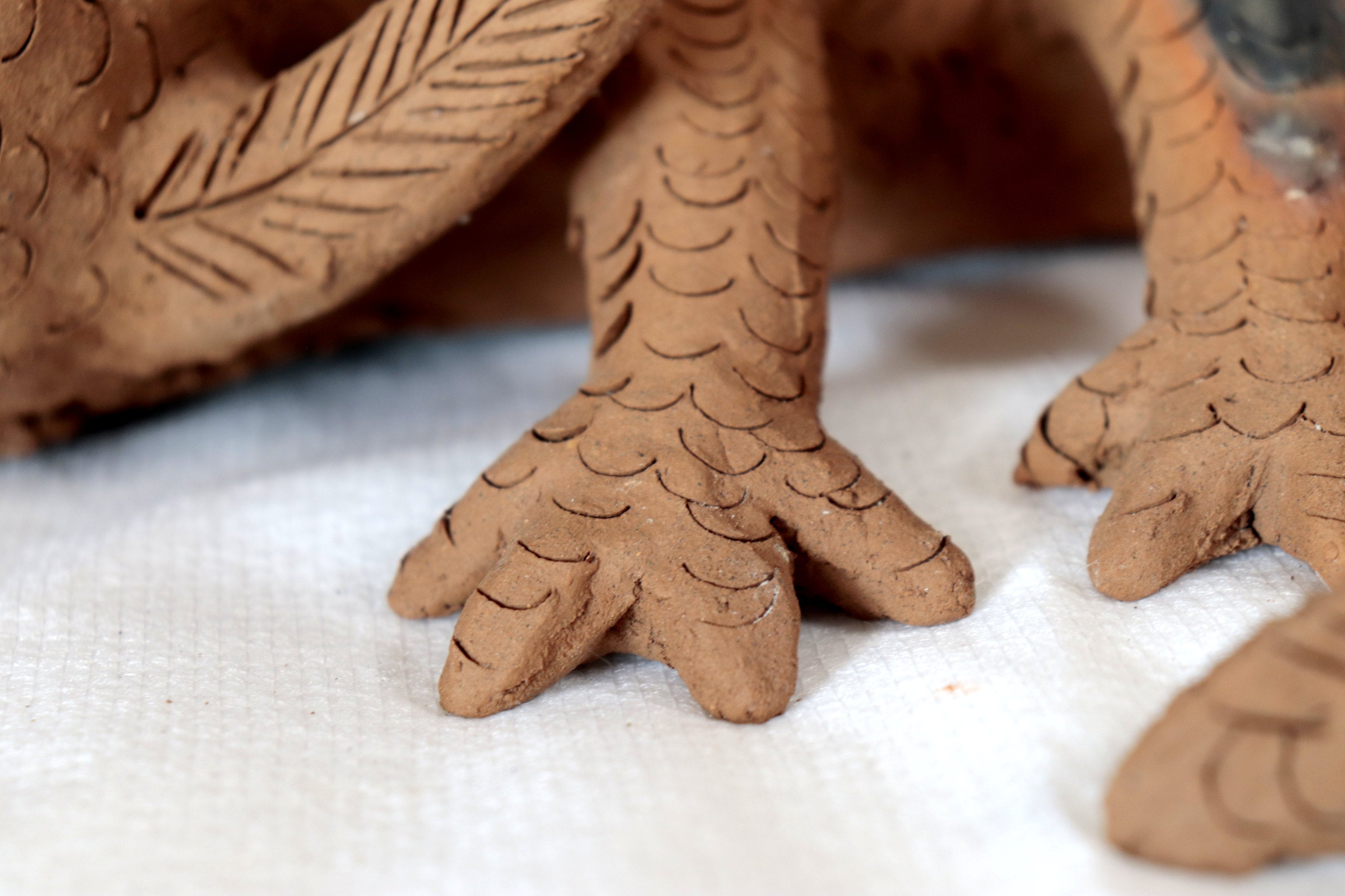 Axolotl II of Natural Clay - 14.1 in. Zipiajo