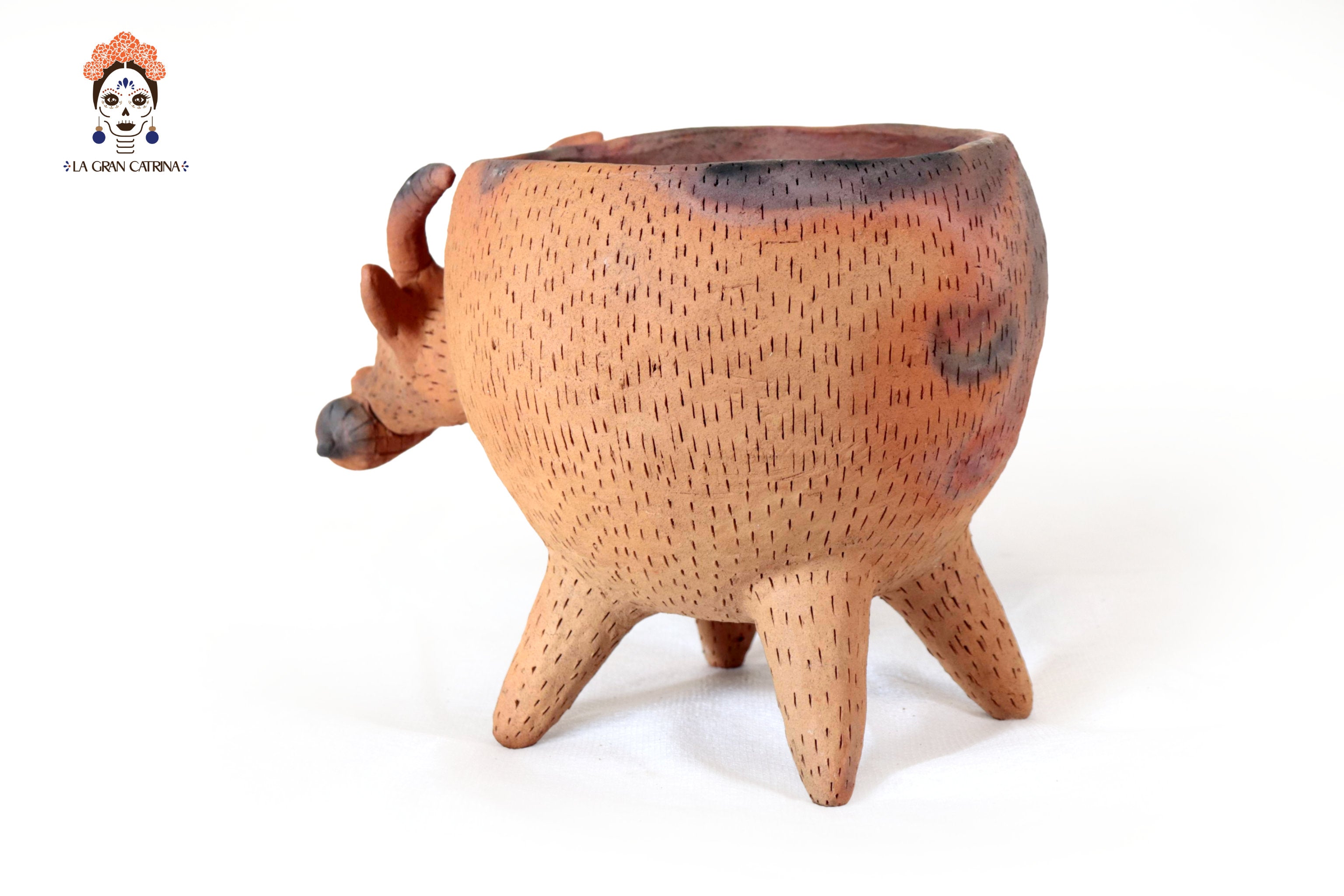 Impala Planter of Natural Clay - 12 in. Zipiajo