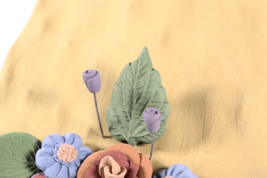 Handcrafted Prickly Pear Cactus with Flowers - Arte Mexicano for Wall - 10.8 in. Cecilio
